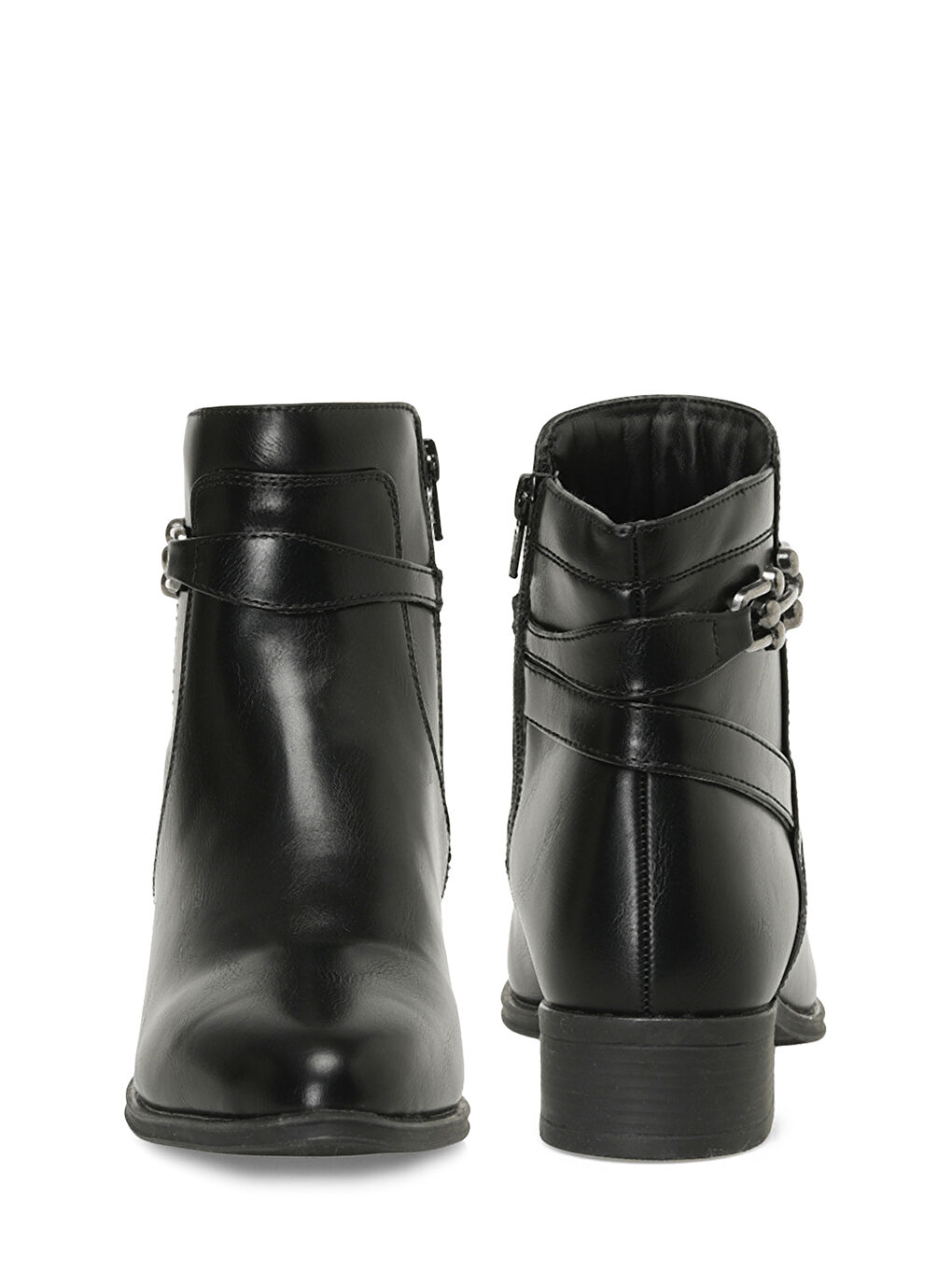 324074.Z 4PR Siyah Kadın Düz Bot-4