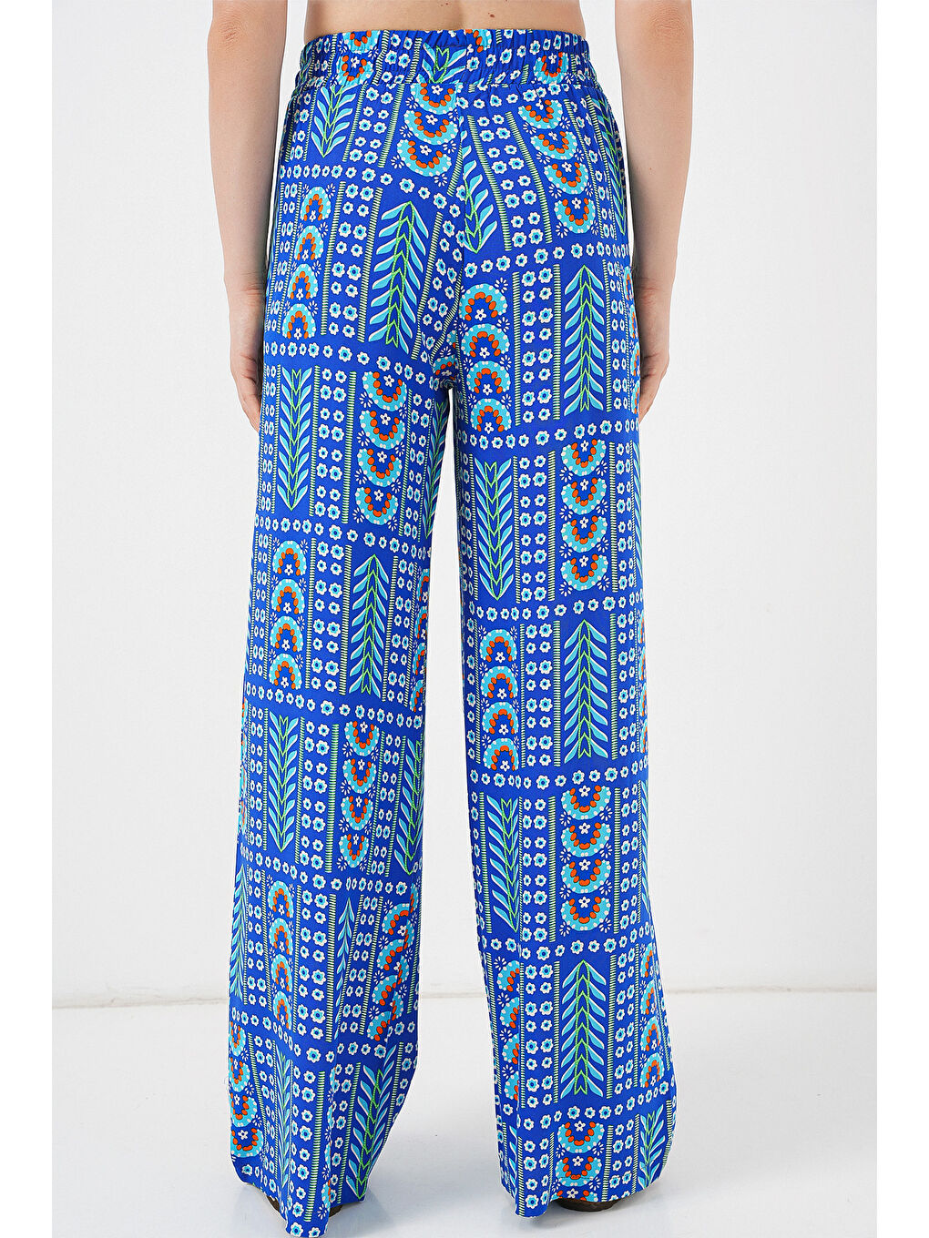 Mavi Kadın Desenli Viskon Pantolon 6749 - Saks-5