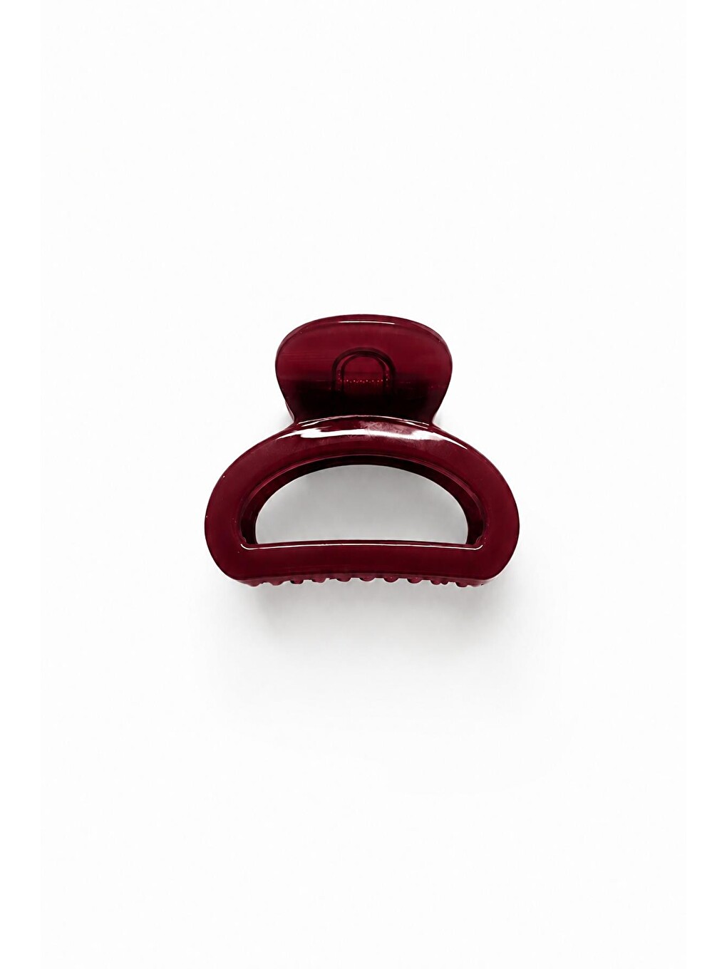 Bordo Lüks Asetat Midi Elips 6 Cm Mandal Toka