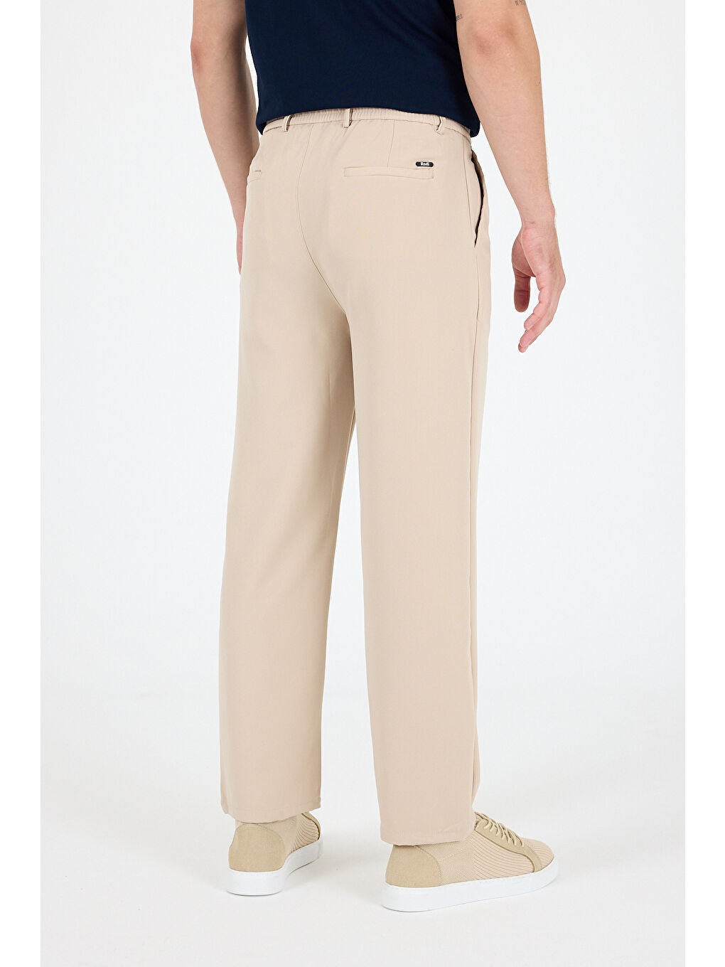 Bej Erkek Duble Paça Baggy Jogger Eşofman Altı Pantolon – Rahat Kalıp, Günlük Spor Giyim 3665-4