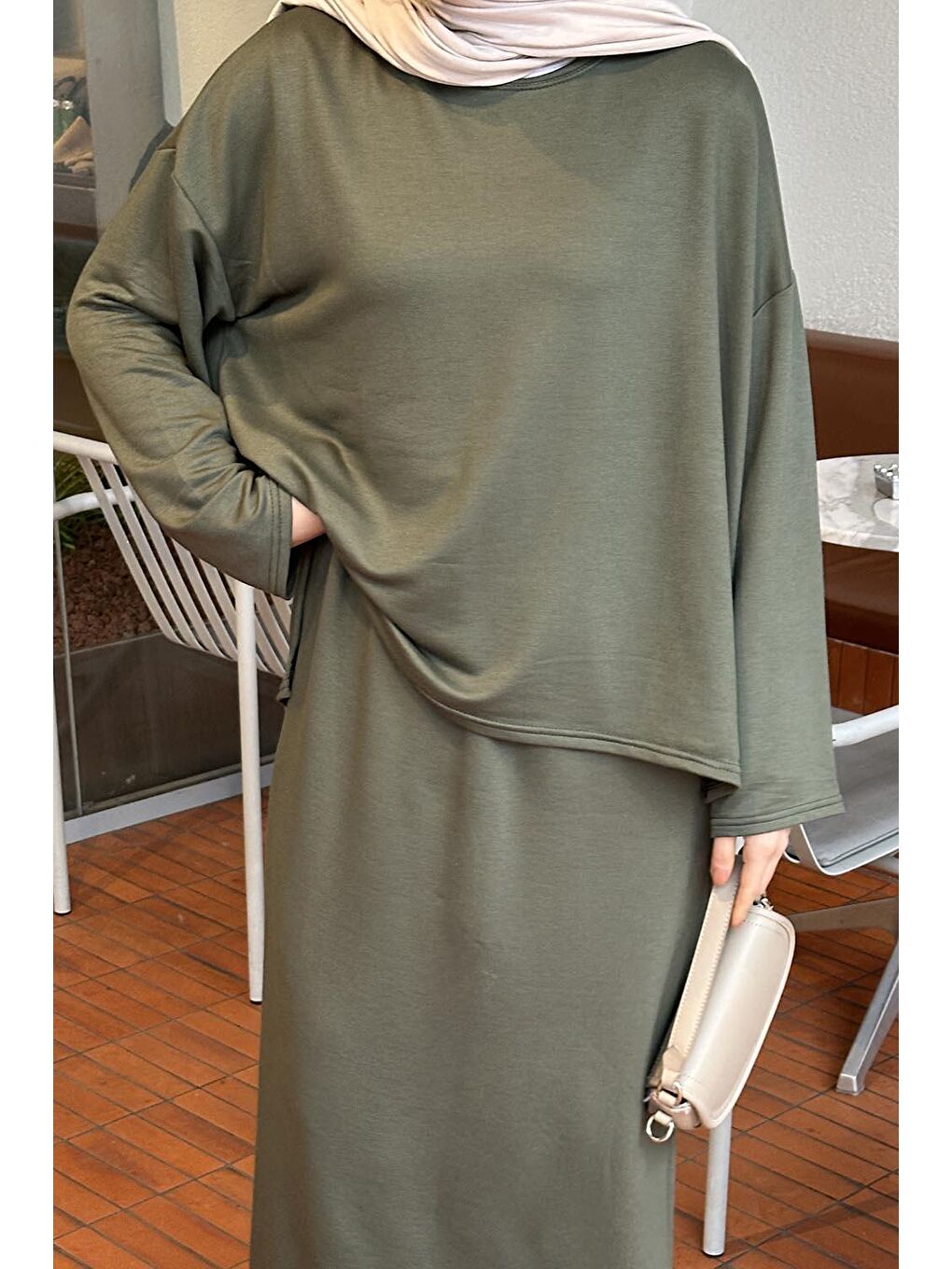 Kristal Etekli Takım Koyu Yeşil-2