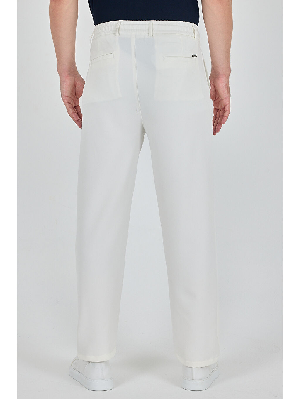 Ekru Erkek Duble Paça Baggy Jogger Eşofman Altı Pantolon – Rahat Kalıp, Günlük Spor Giyim 3665-3