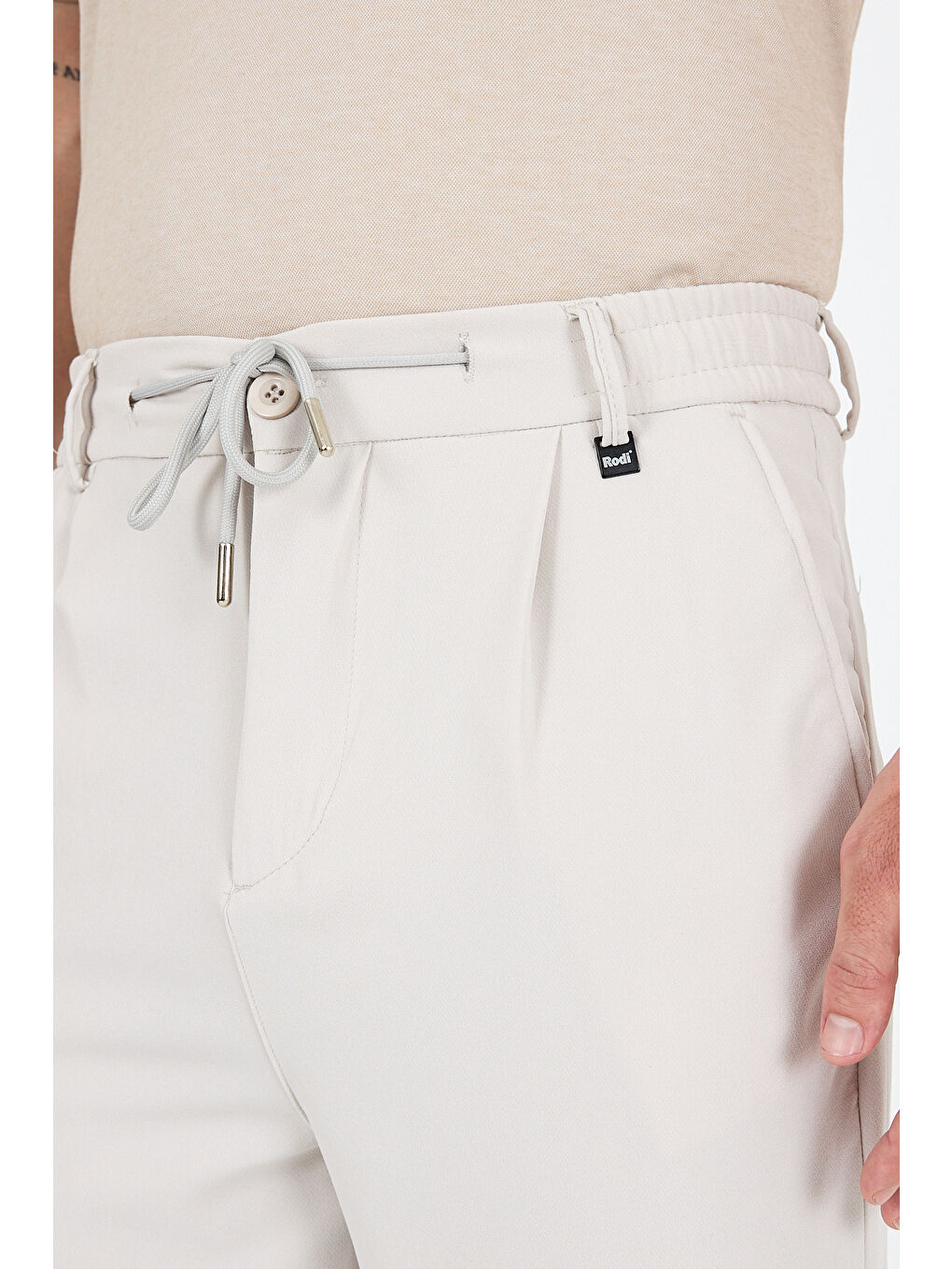 Bej Erkek Duble Paça Baggy Jogger Eşofman Altı Pantolon – Rahat Kalıp, Günlük Spor Giyim 3665-2