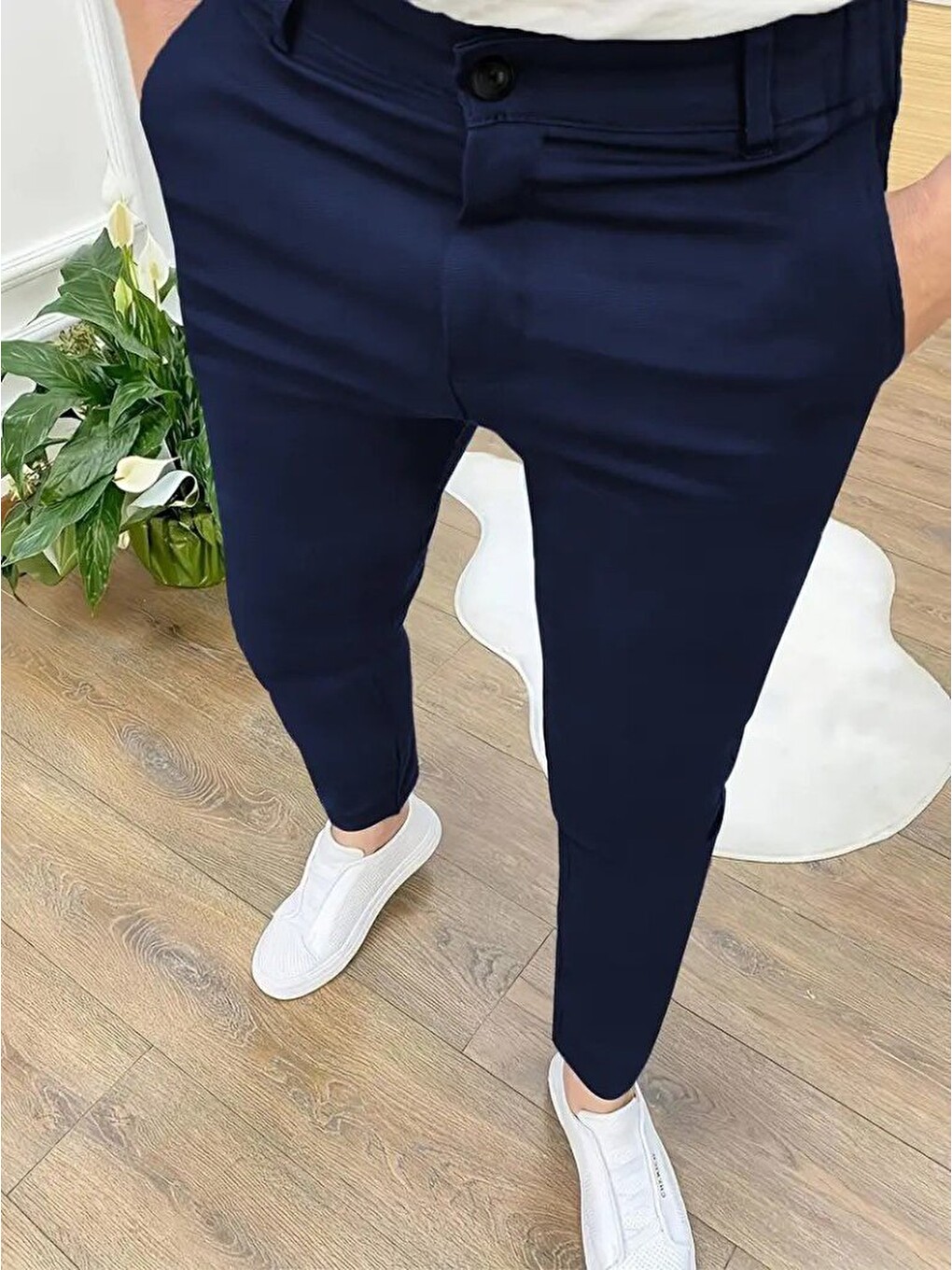 Lacivert Erkek Cepli Slimfit Atlas Pantolon-2