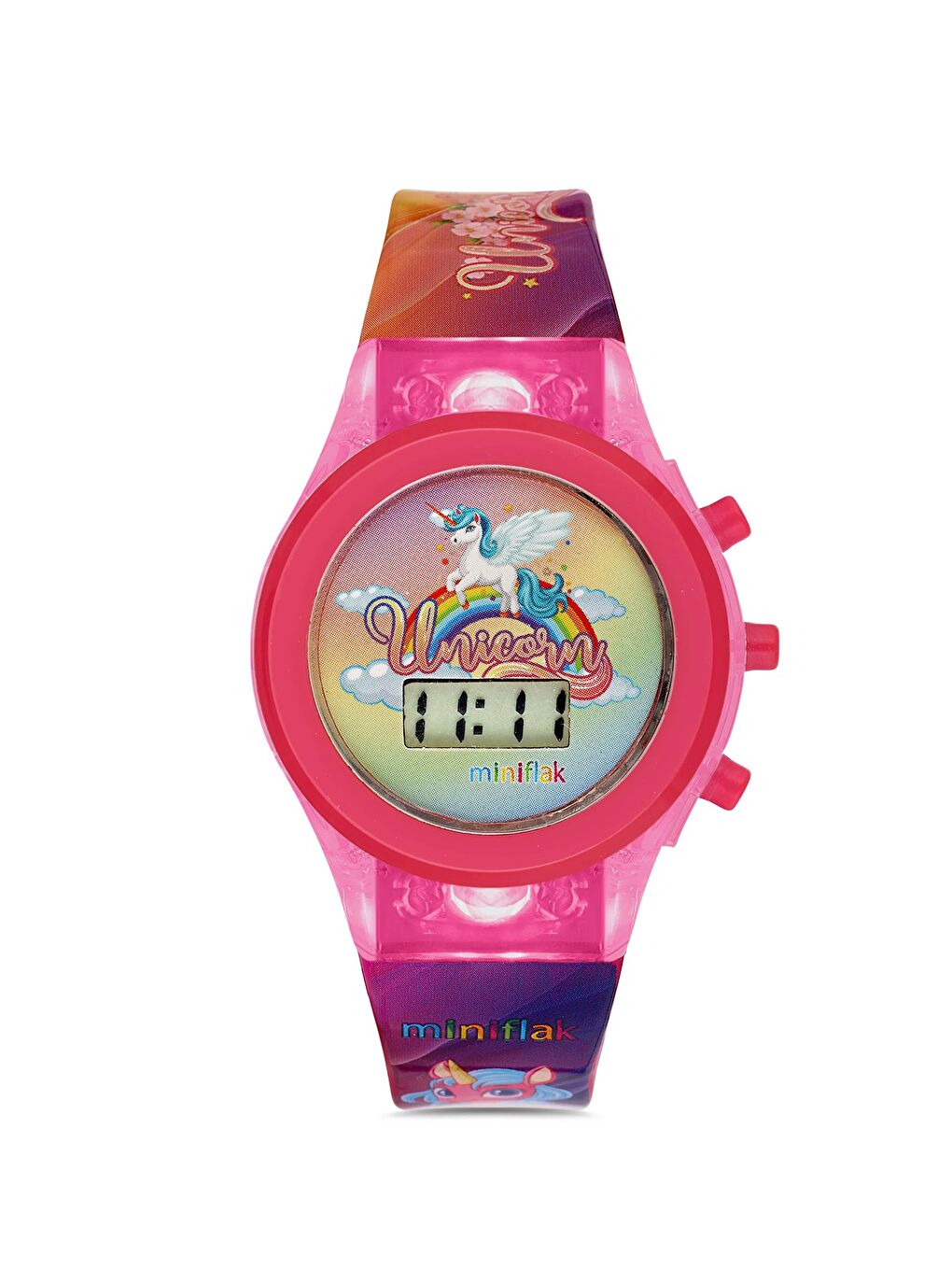 Pembe MFU7001 Işıklı Çocuk Saati