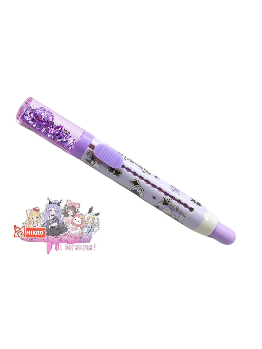 Anime Vibe Uzun Sürgülü Silgi Simli (ER-4581) 1 Adet