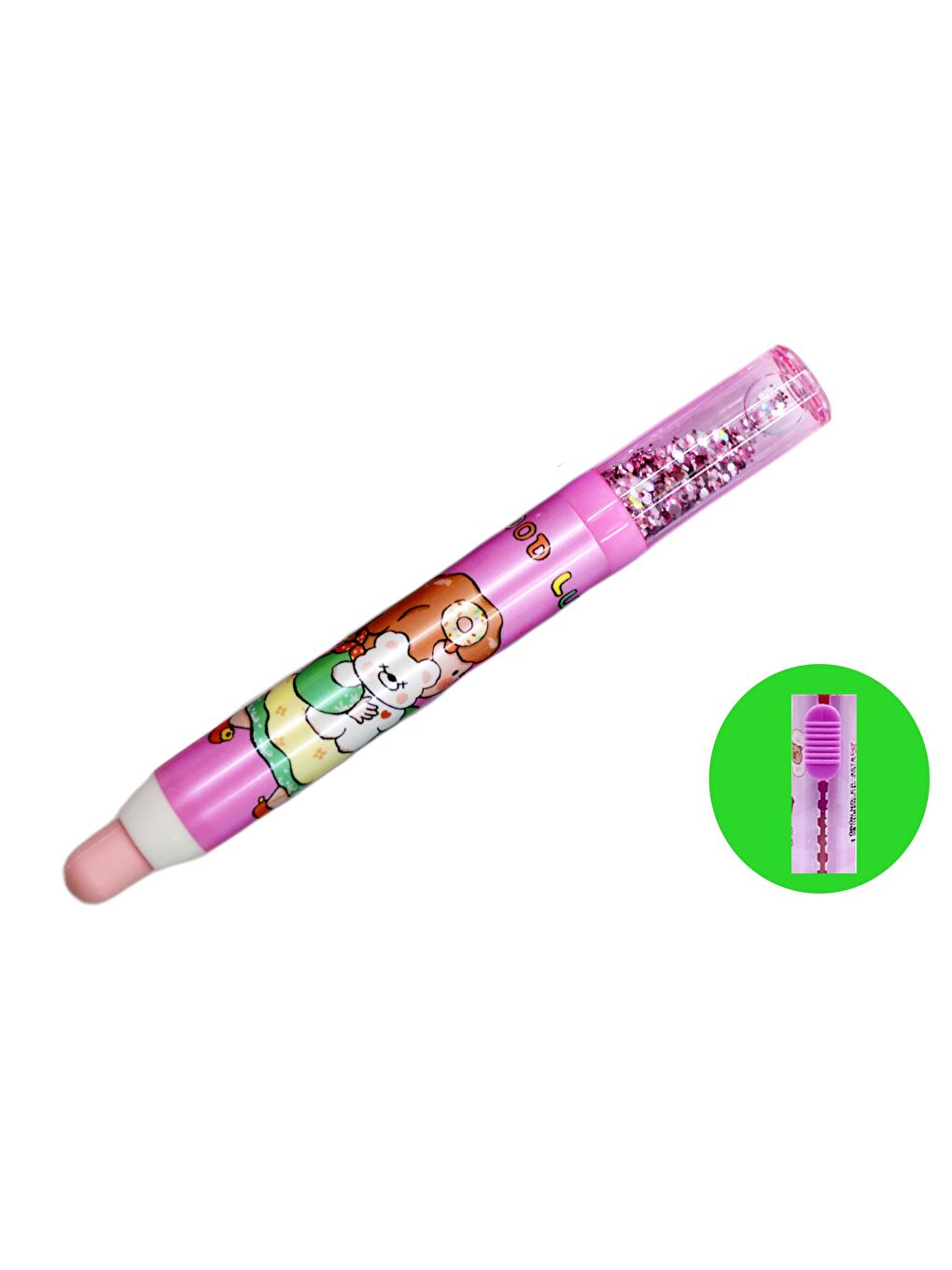 Anime Vibe Uzun Sürgülü Silgi Simli (ER-4581) 1 Adet-3