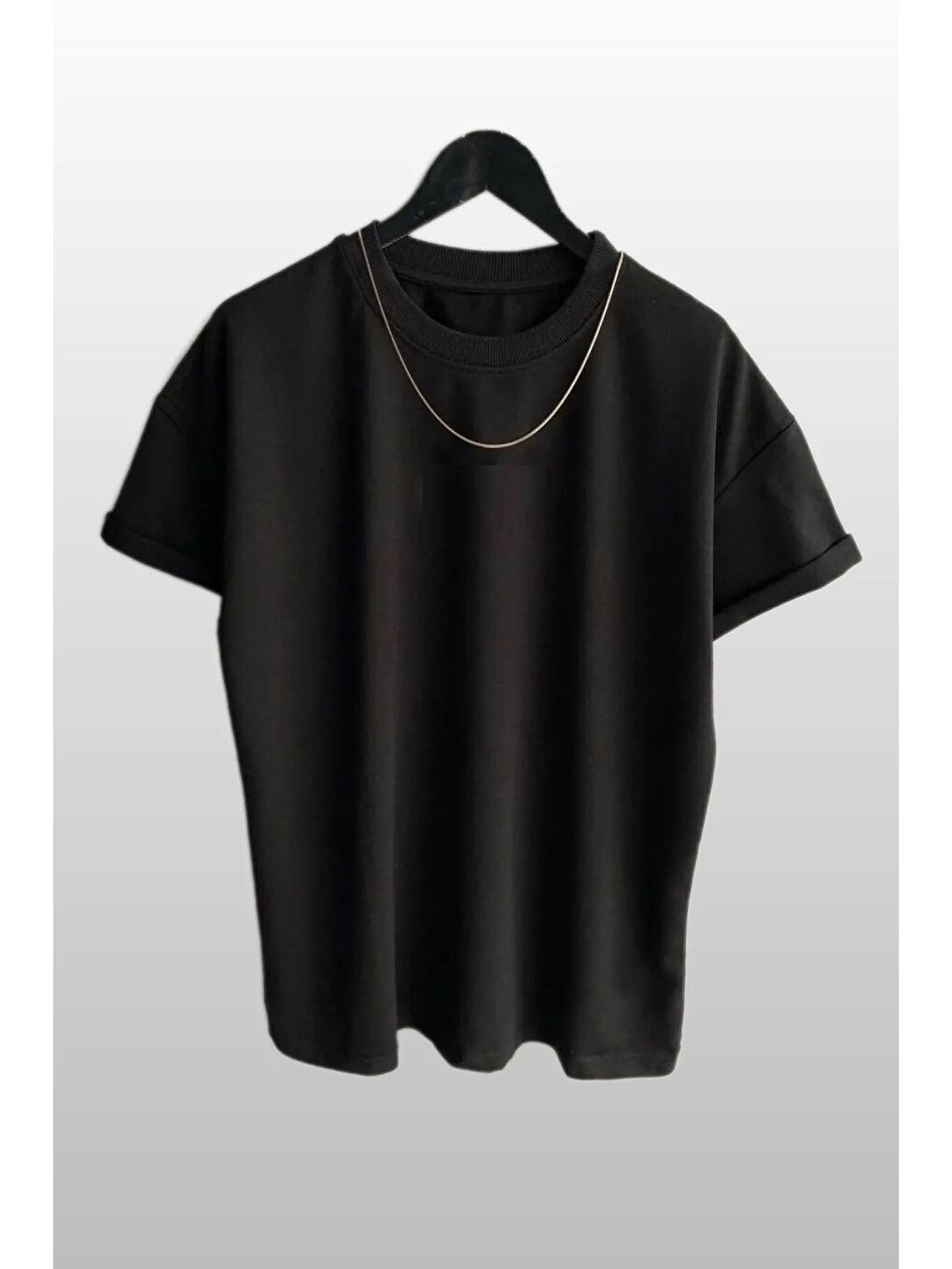 Kadın Bisiklet Yaka Siyah Beyaz Düz 2 li Paket Tişört-2