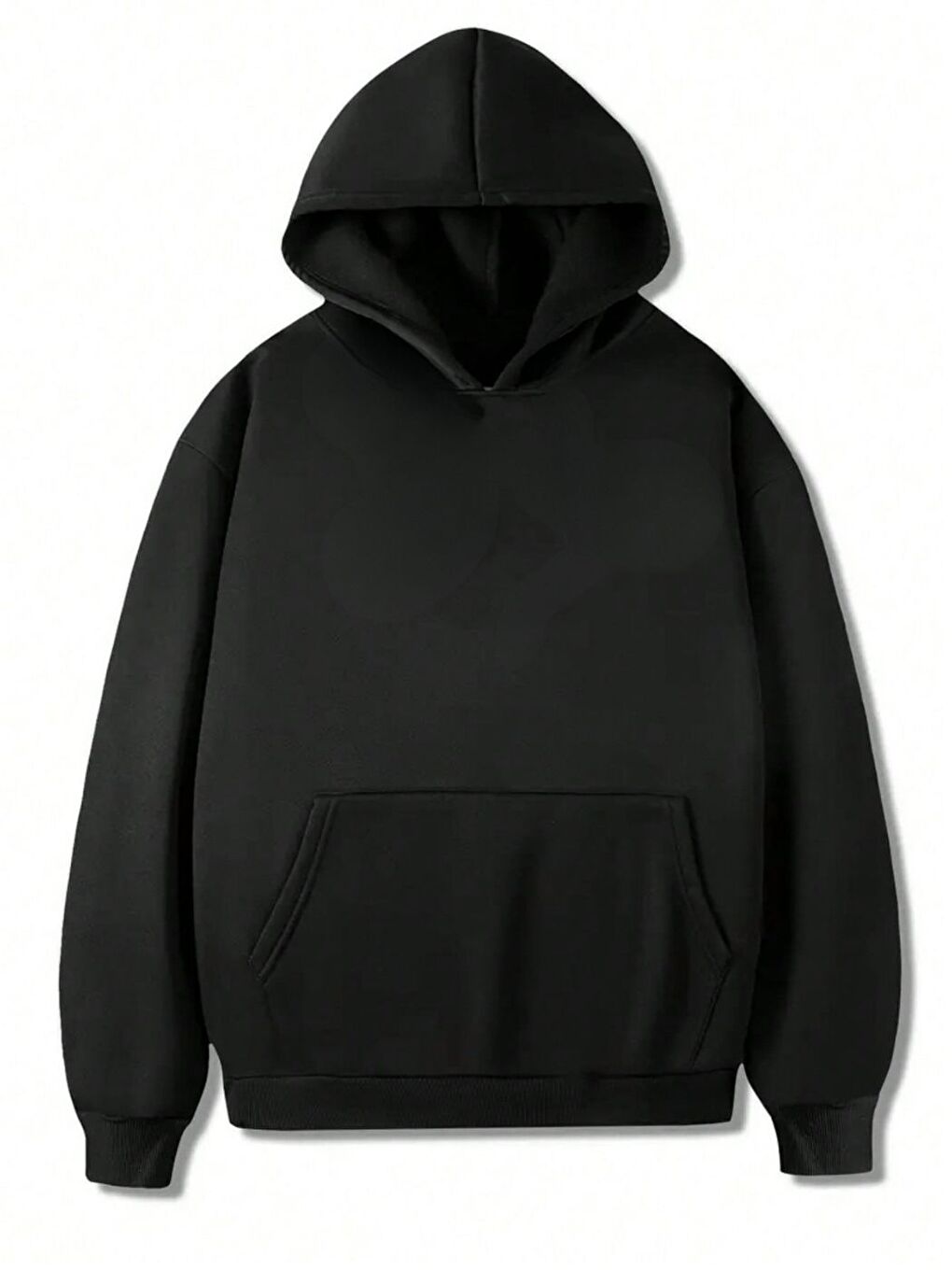 Siyah The Goals Baskılı Kapüşonlu Oversize Sweatshirt-1