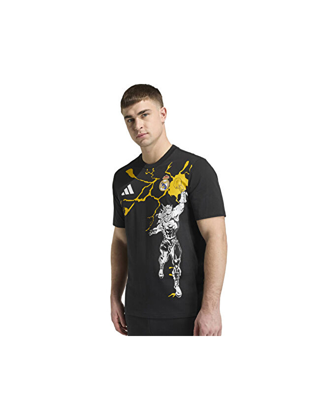 Real Marvel Tee Erkek Futbol Tişörtü Kb4397 Siyah-5