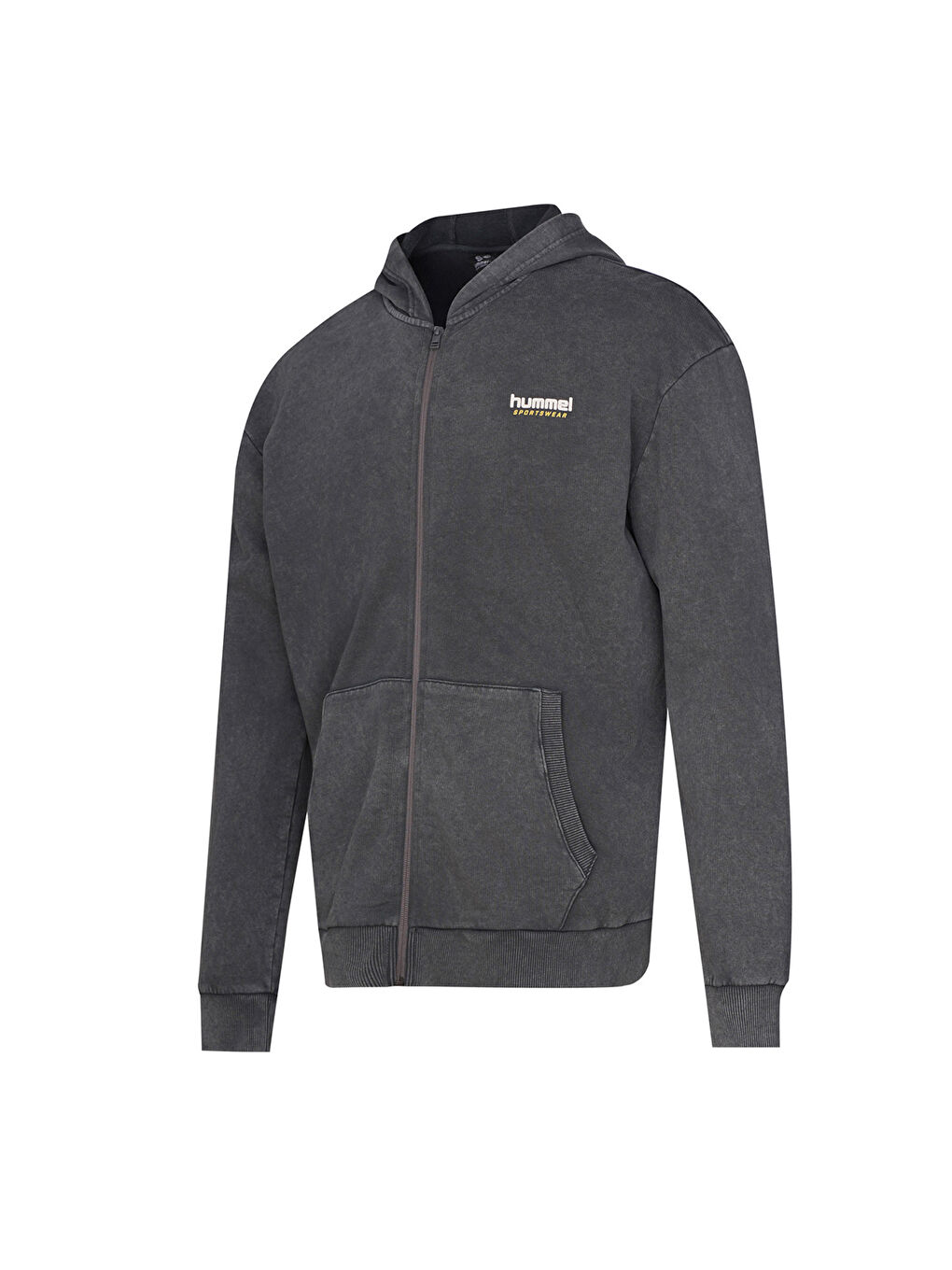 Yantar Erkek Siyah Dik Yaka Fermuarlı Sweatshirt-1