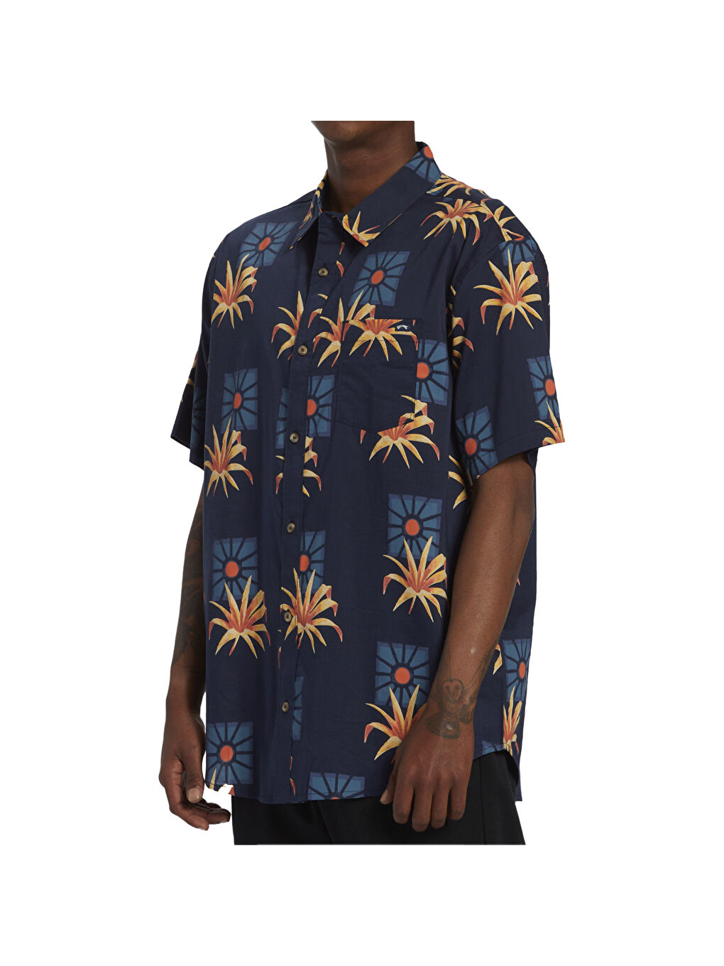 Lacivert Sundays Ss Erkek Mavi Gömlek-2