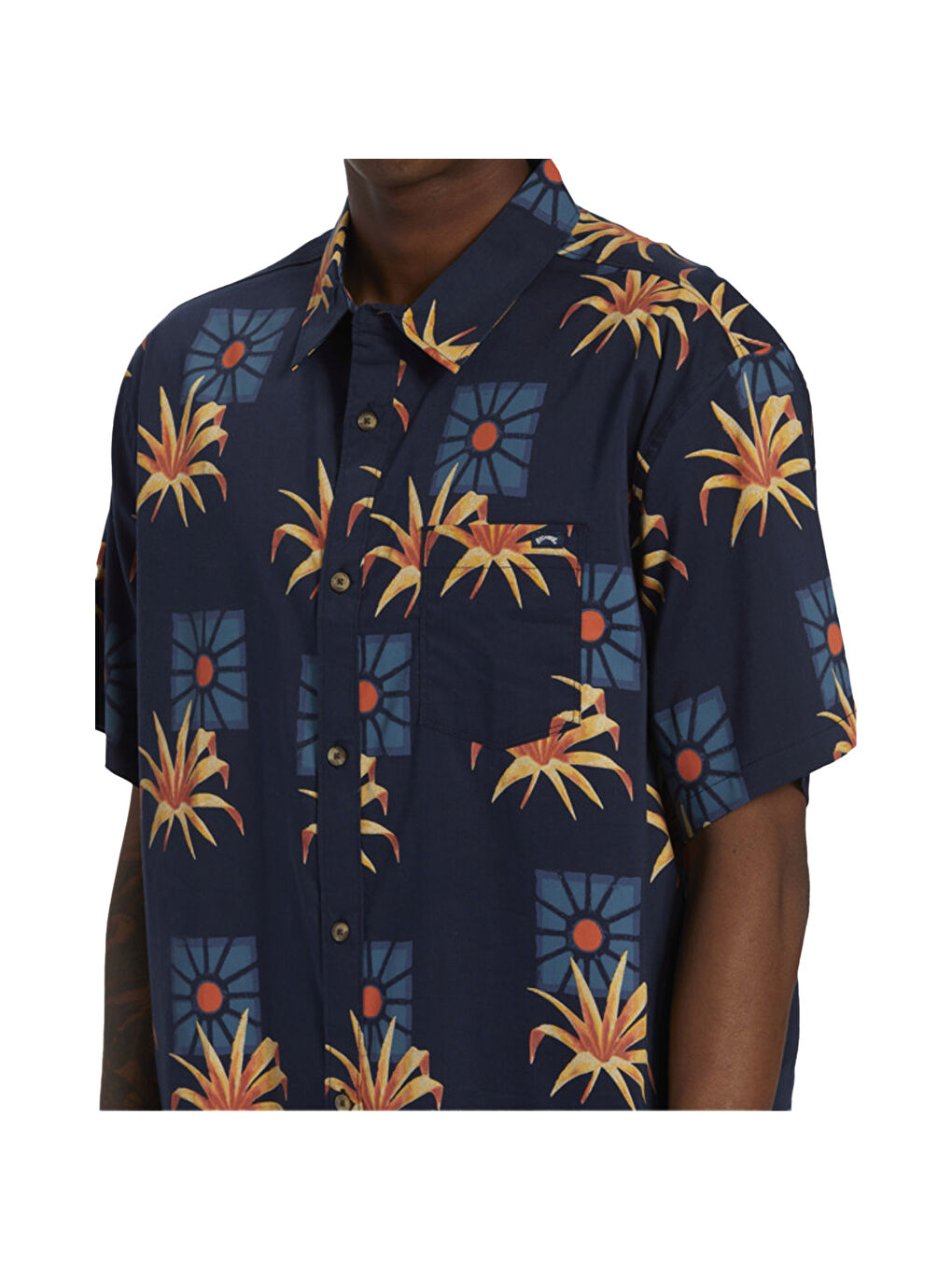 Lacivert Sundays Ss Erkek Mavi Gömlek-4