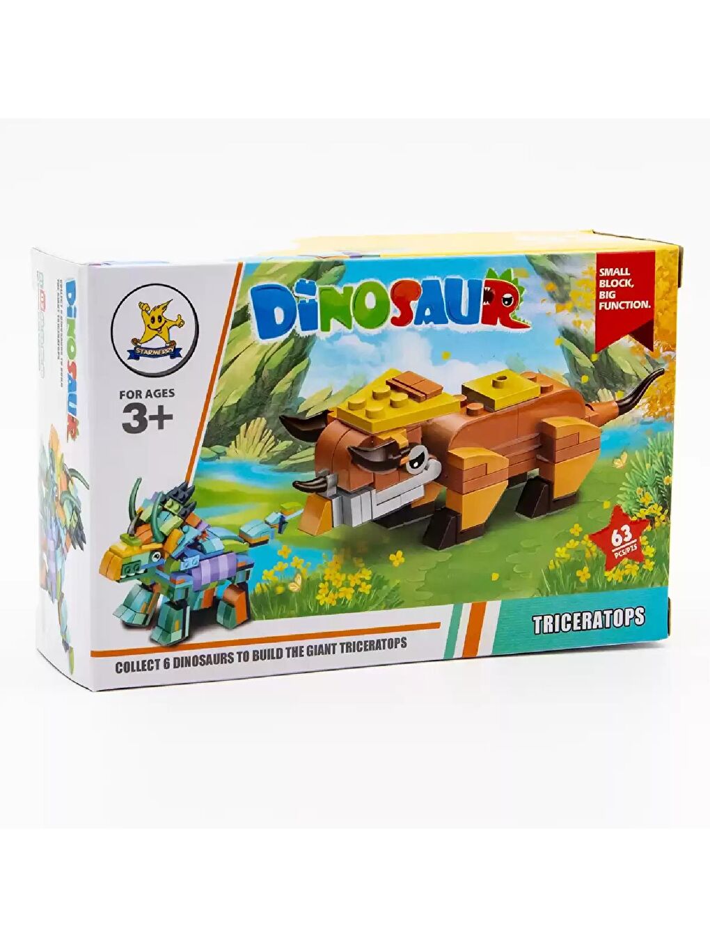 Bricks Lego Dinozor 02 Triceratops 63 Parça (SM2550-2) GKO-1