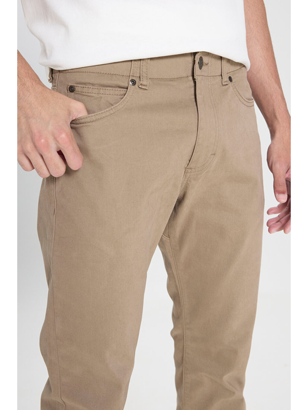 Kahverengi Extreme Motion Slim Fit Dar Kesim Normal Bel Kahve Esnek Pantolon-2