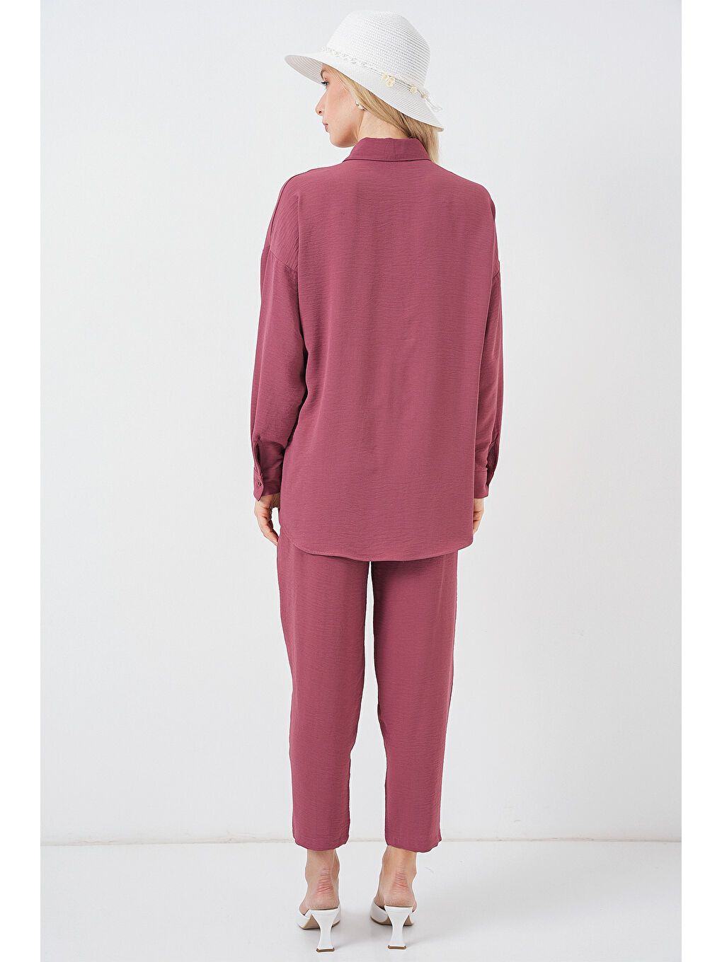 Pembe 6593 Oversize İkili Takım - Gül Kurusu-5