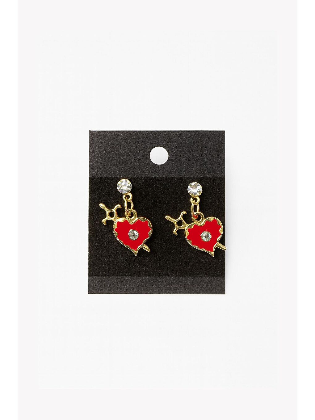 Kırmızı Mini Sallantılı Küpe-1