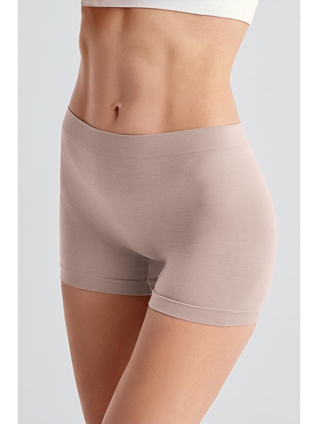 Siyah Kadın Seamless 3'lü Paket (Dikişsiz) Yüksek Bel Boxer 27B01-3