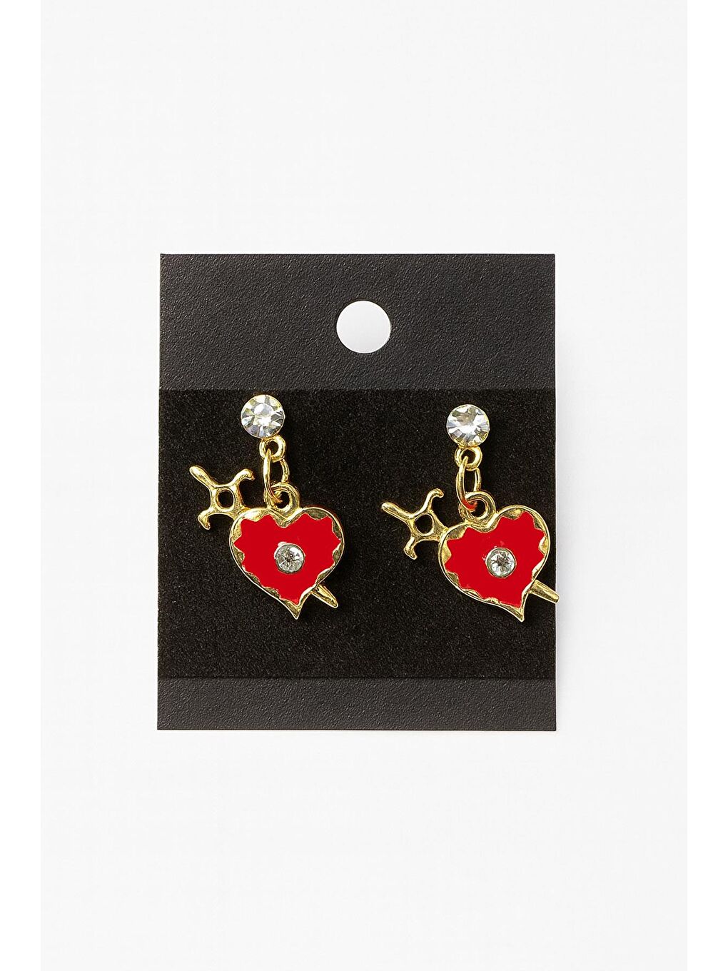 Kırmızı Mini Sallantılı Küpe-2