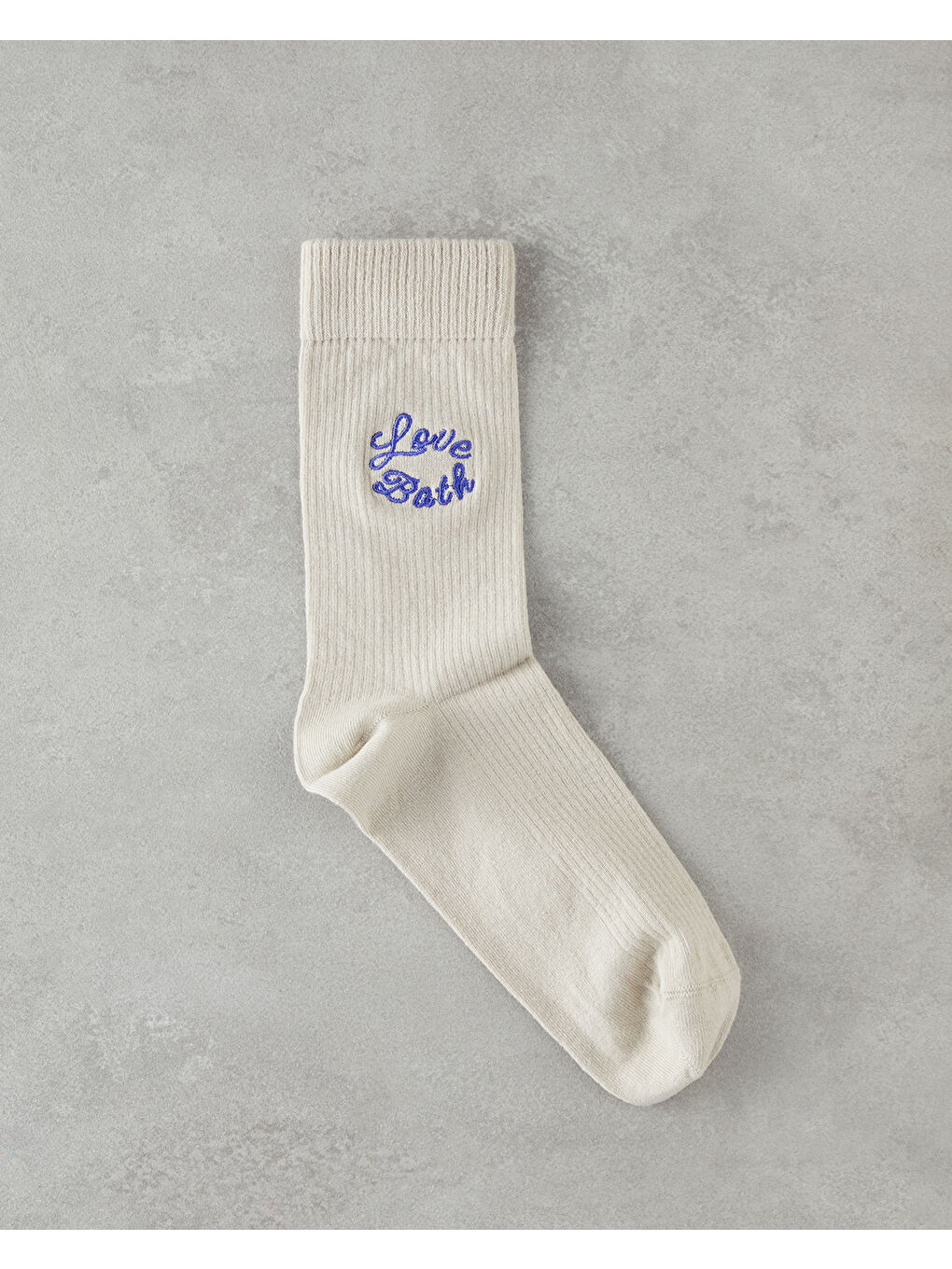 Ekru Love Bath Erkek Çorap 40-44 Krem