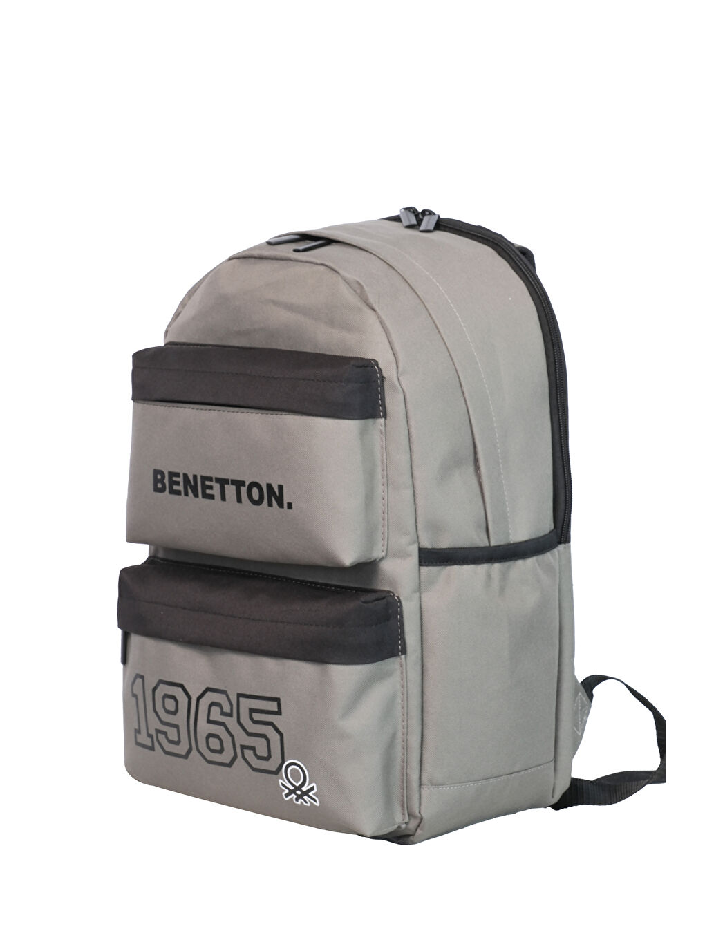 Gri 1965 Çift Ön Cepli Erkek Çocuk Sırt Çantası-1