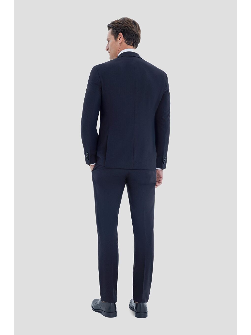 Mono Yaka Takım Elbise Siyah-5