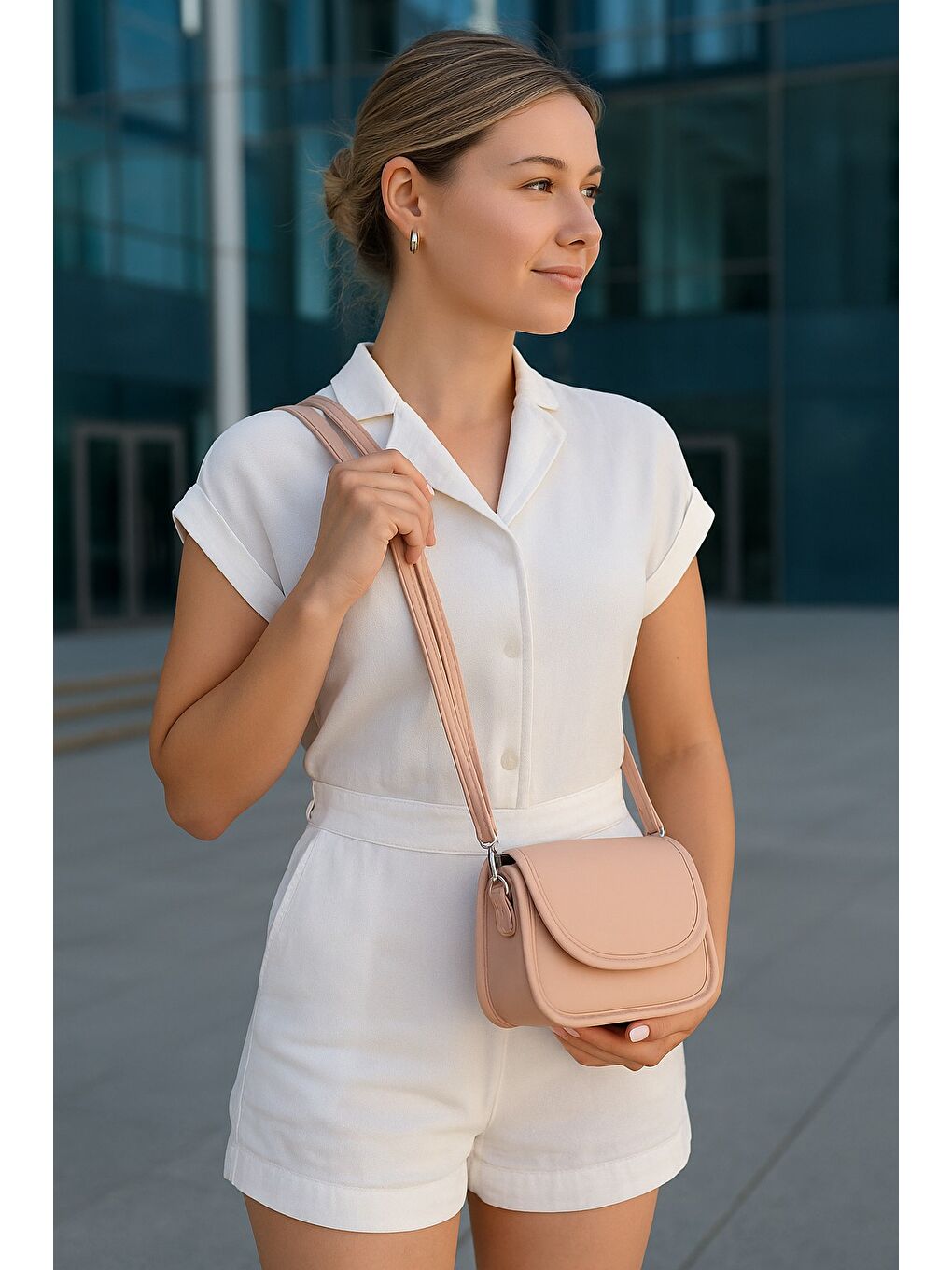 Pembe DUFT Kadın Omuz Çantası-2