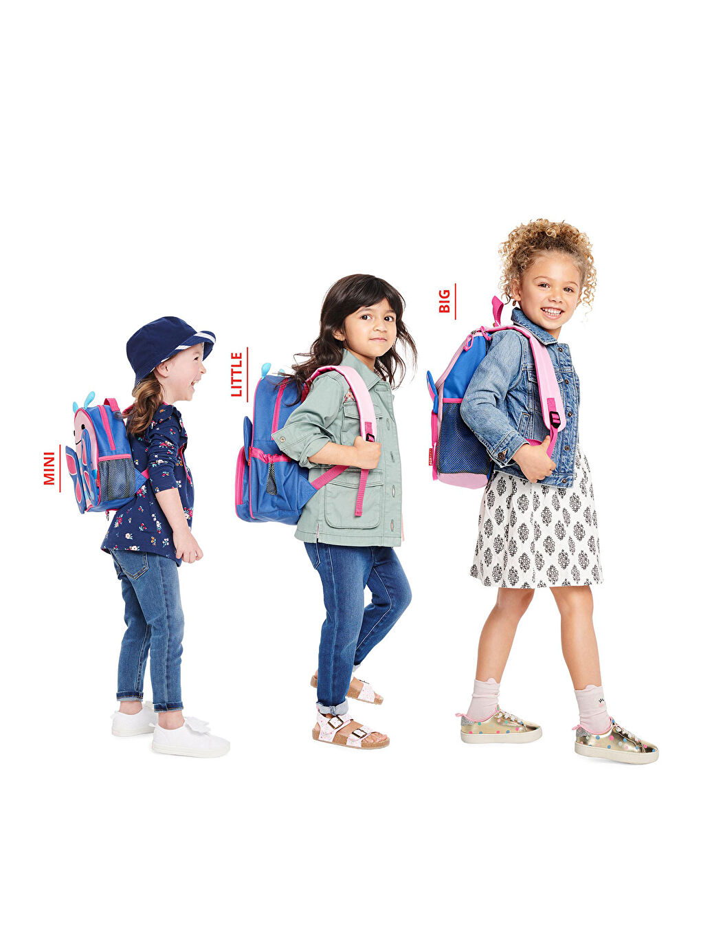 Karışık Çocuk Emniyet Kemerli Sırt Çantası Kelebek-7