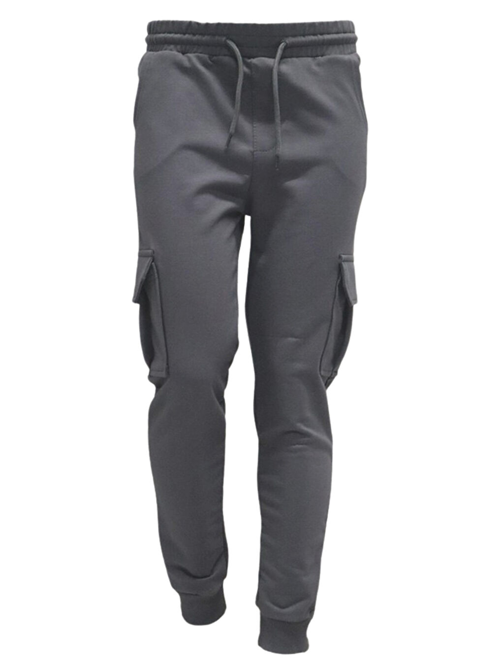 Gri Erkek Çocuk Basic Kargo Cepli Jogger Paça Okul Eşofman Altı AK2322-1-3