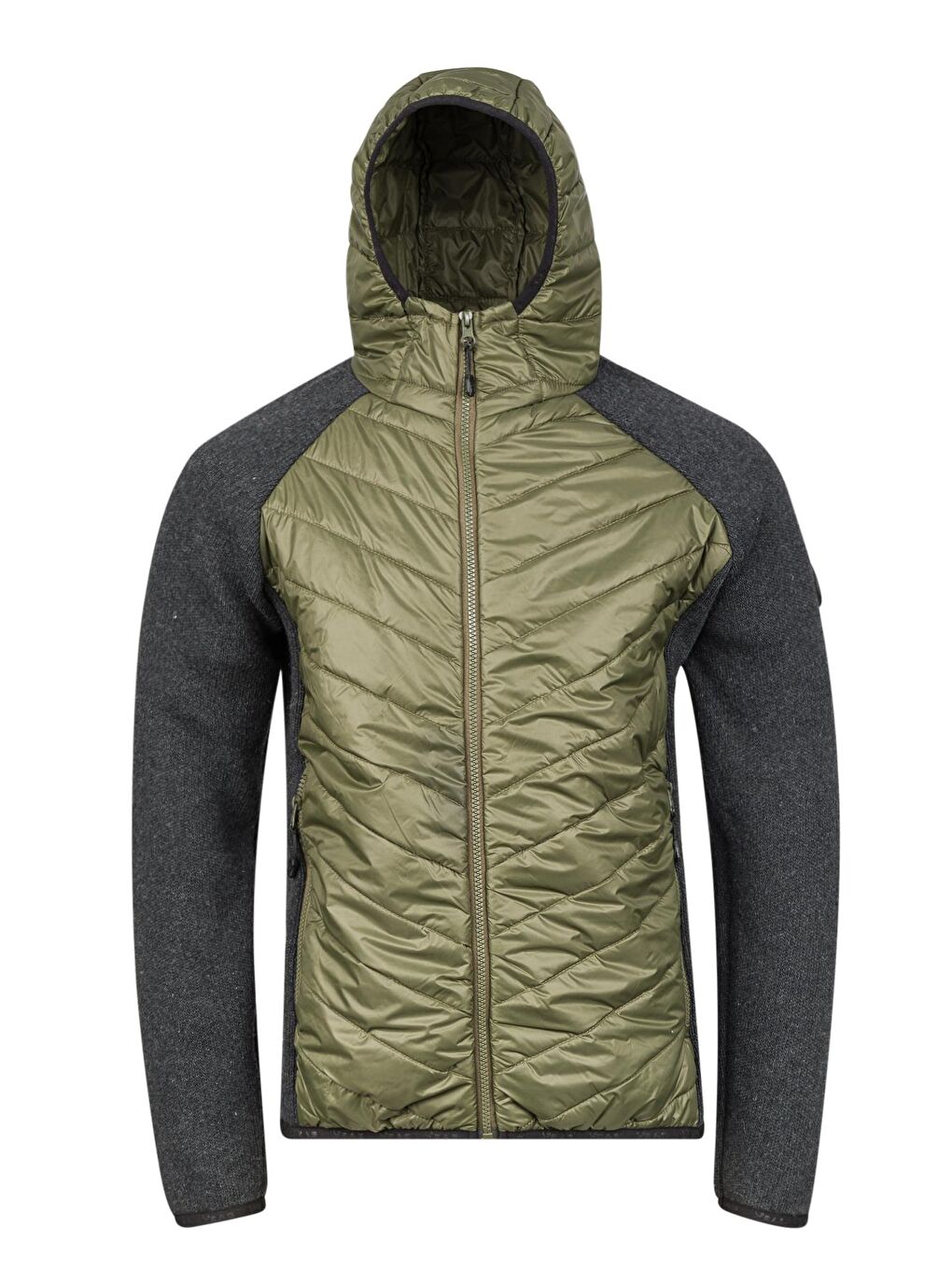 Lucas Erkek Kapüşonlu Tam Fermuarlı Sweat Haki