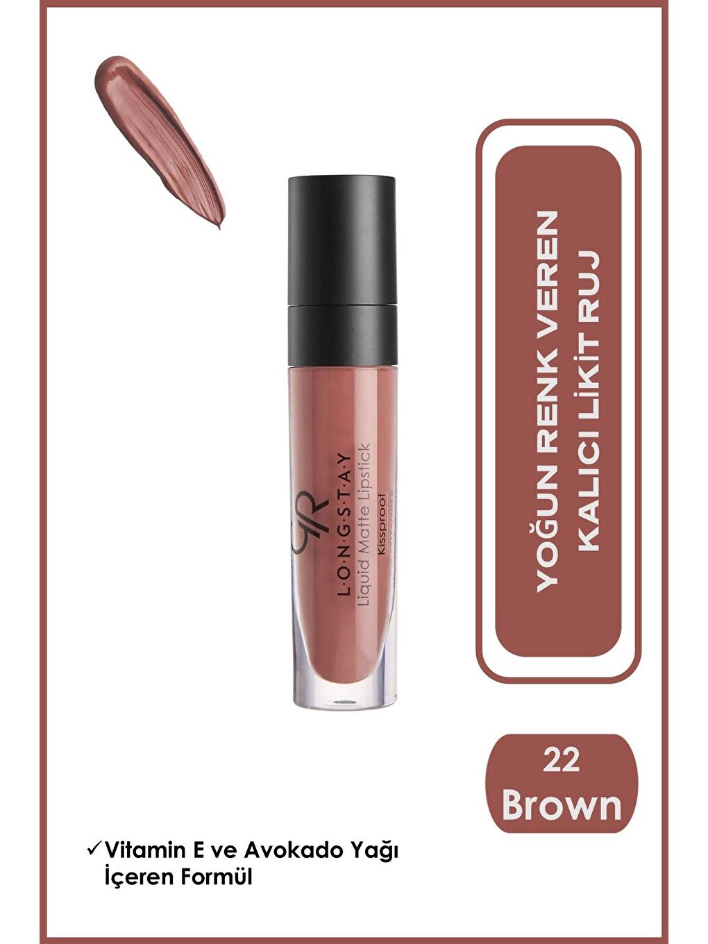 Longstay Liquid Matte Lipstick No: 22 Brown - Likit Mat Ruj