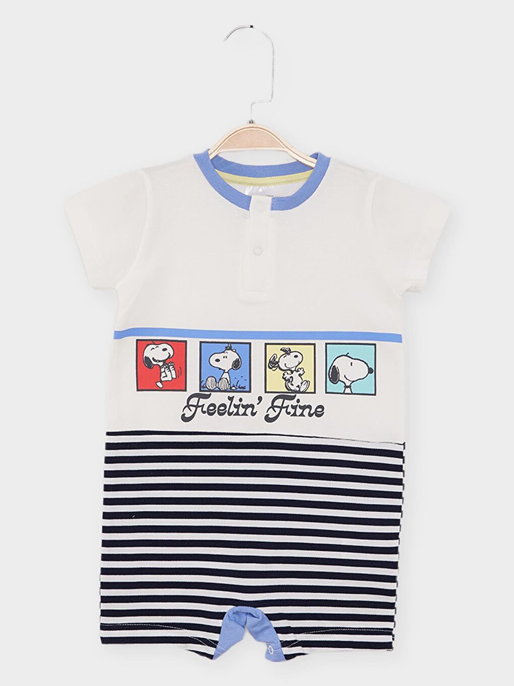 Ekru Snoopy Lisanslı Erkek Bebek Tulum 21945