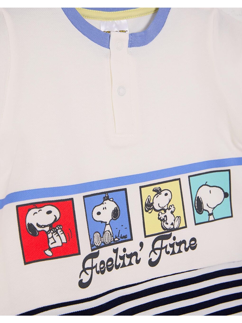 Ekru Snoopy Lisanslı Erkek Bebek Tulum 21945-1