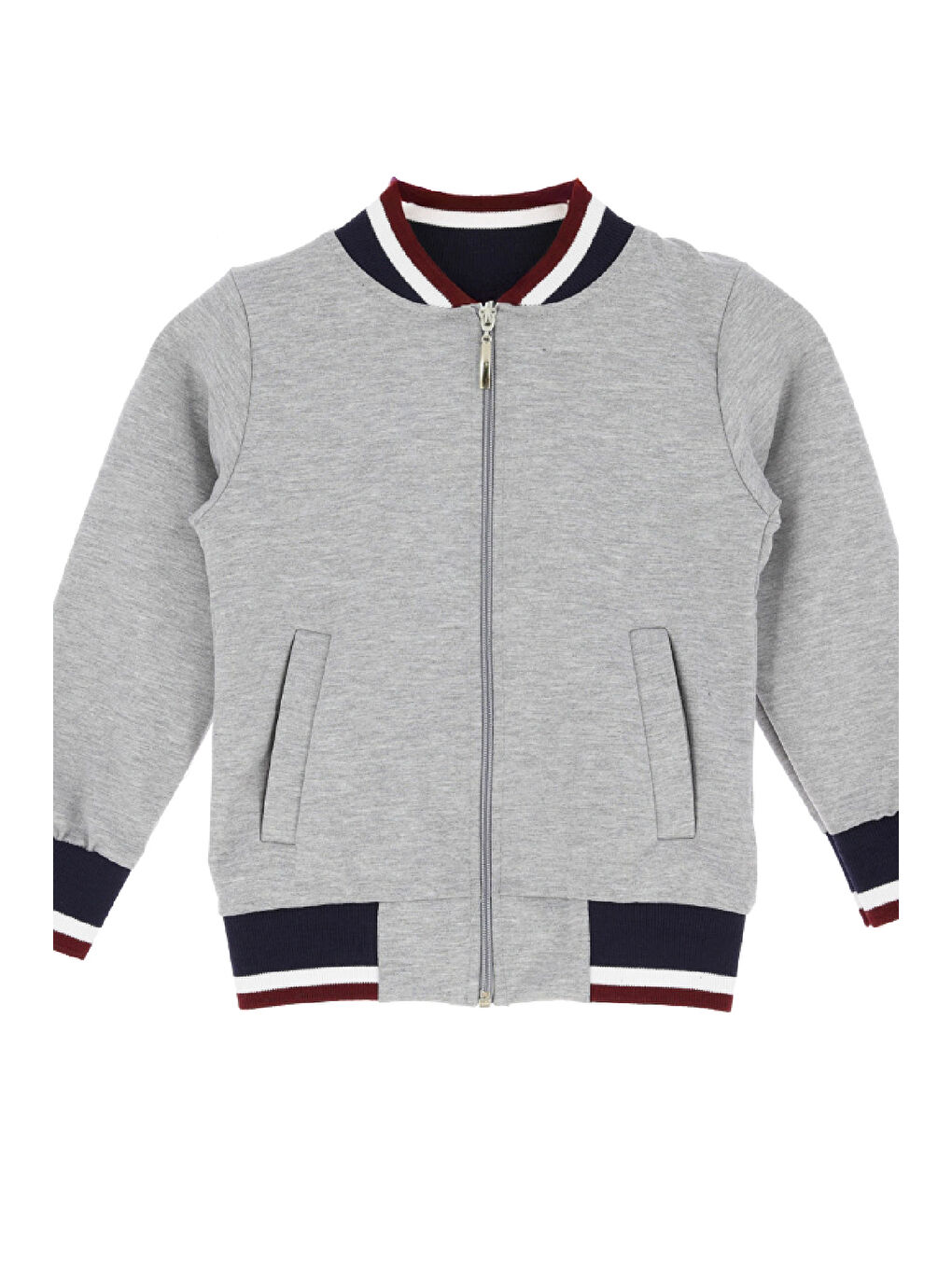 Gri Erkek Çocuk Kolej Tarz Ceket -2 İplik 5-10 Yaş 12391-1