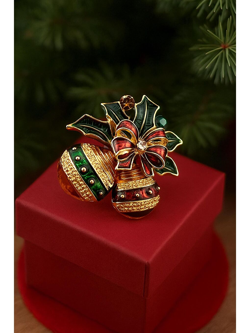 Sarı Yılbaşı Süsleri Renkli Yaka İğnesi Broş