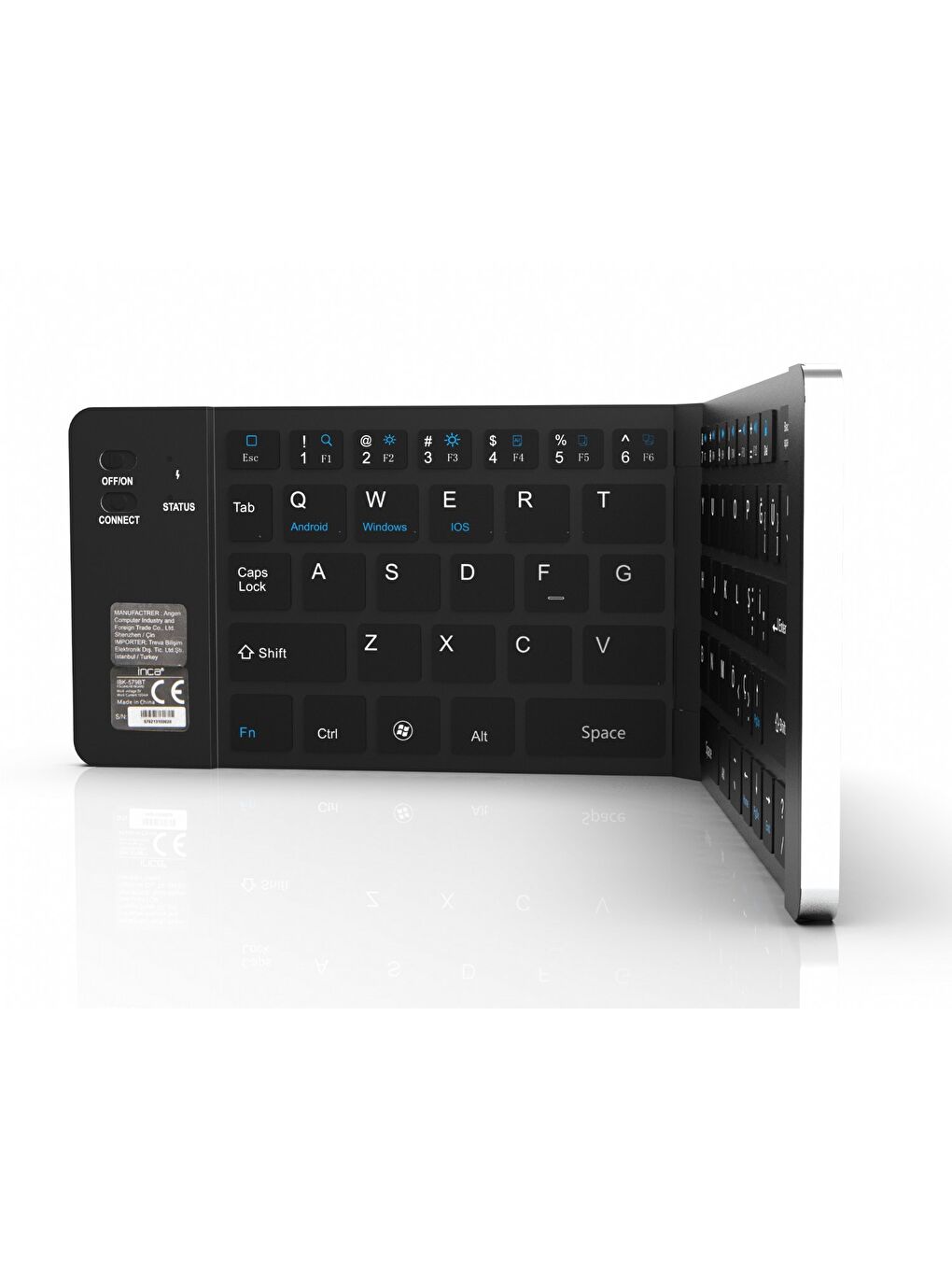 Ibk-579bt Katlanabilir Şarjlı Bluetooth Klavye Windows+ios+android+tablet+telefon-1