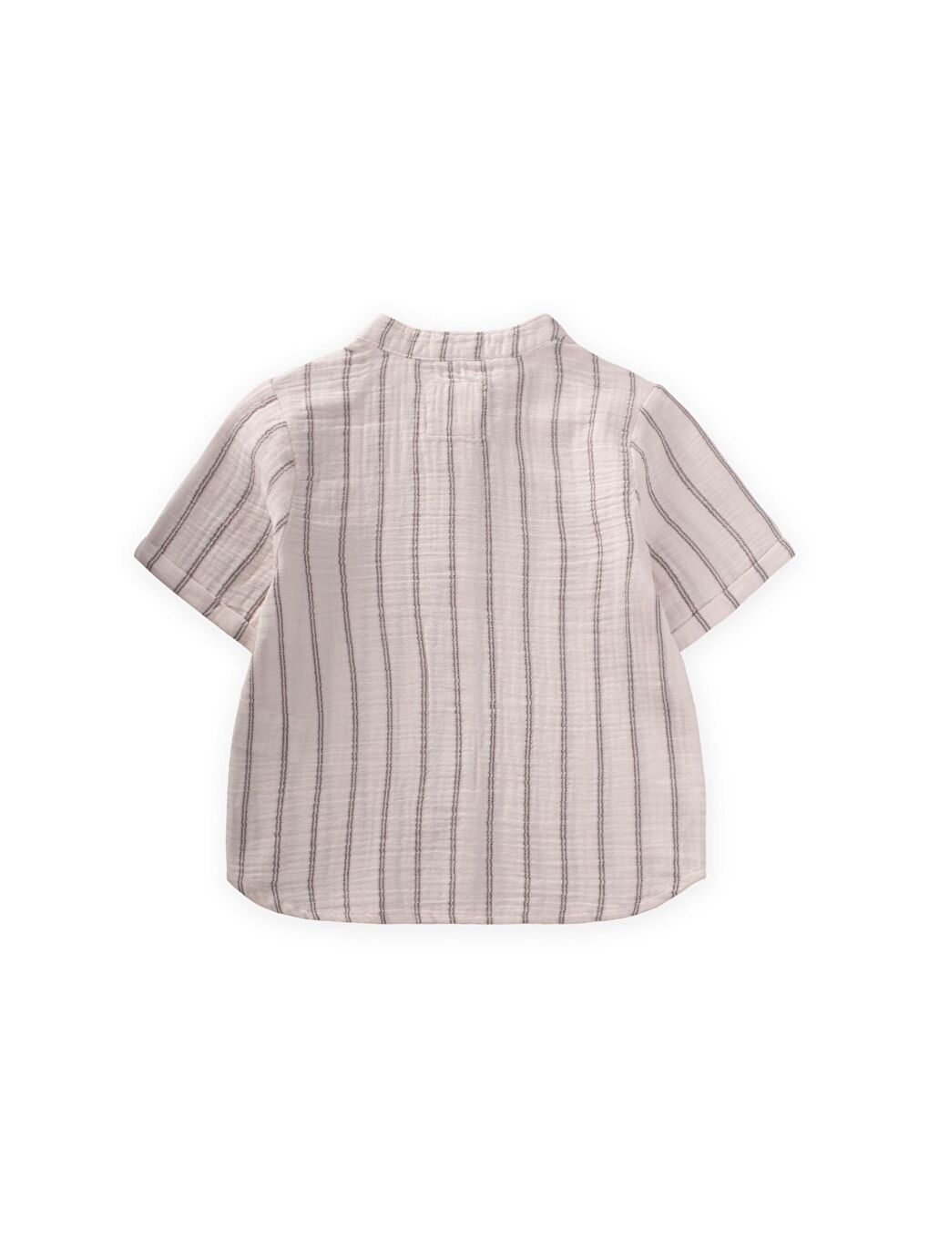 Antrasit Müslin Gömlek 2-10 Yaş Siyah Çift Çizgili-1