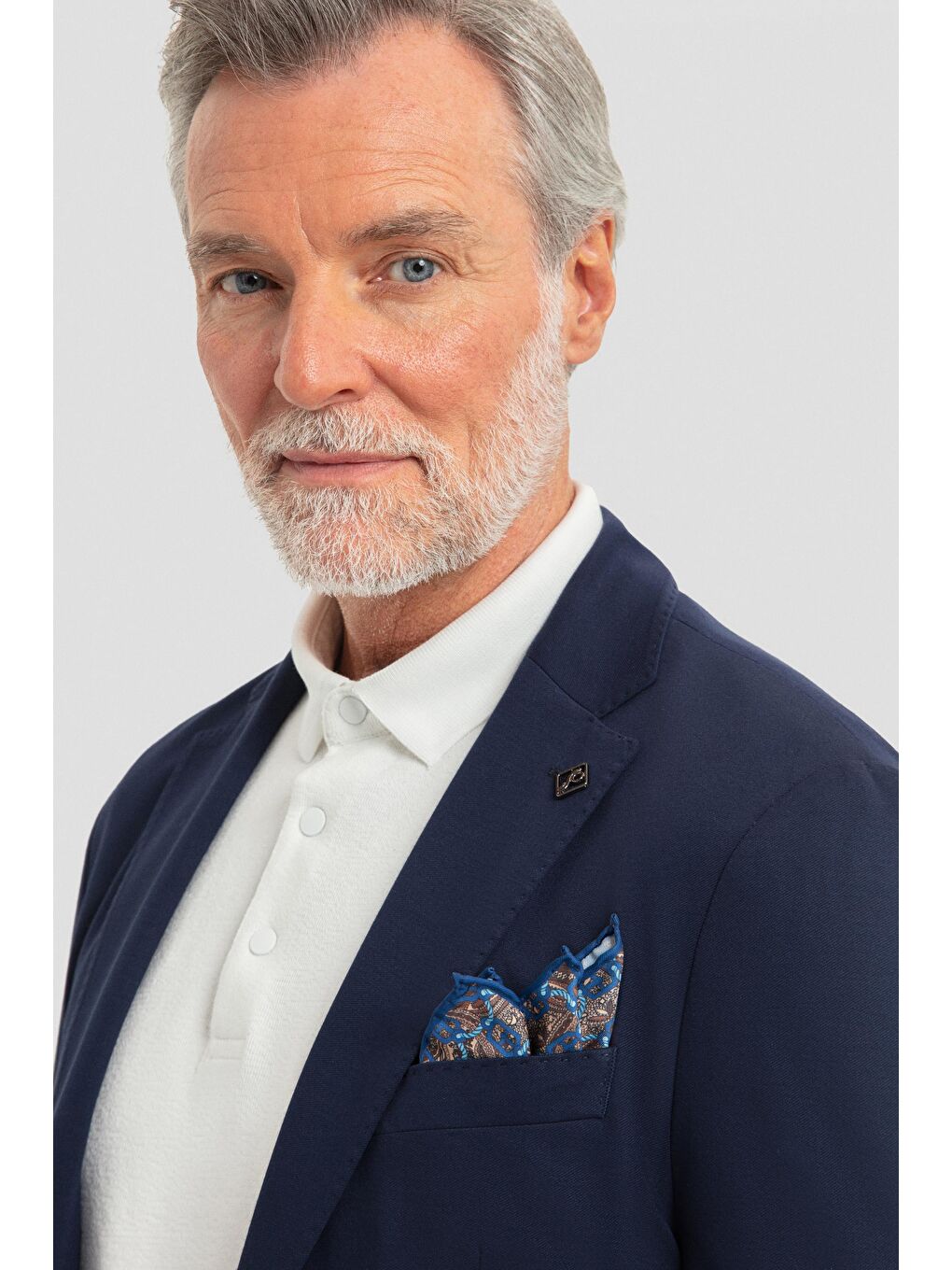 Erkek Lacivert Slim Fit Mono Yaka 6 Drop Modal Karışımlı Astarsız Takım Elbise-5