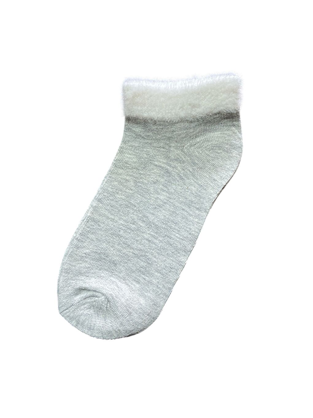 Gri 6'lı Kadın Desenli Yumoş Kaliteli Patik Çorap-4