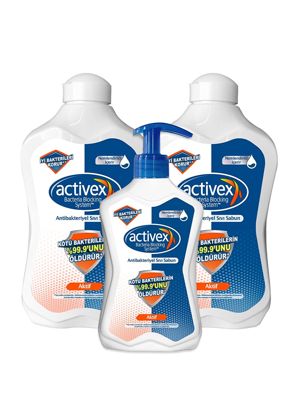 Activex Beyaz Antibakteriyel Sıvı Sabun Aktif 2x1.5 Lt 500 ml