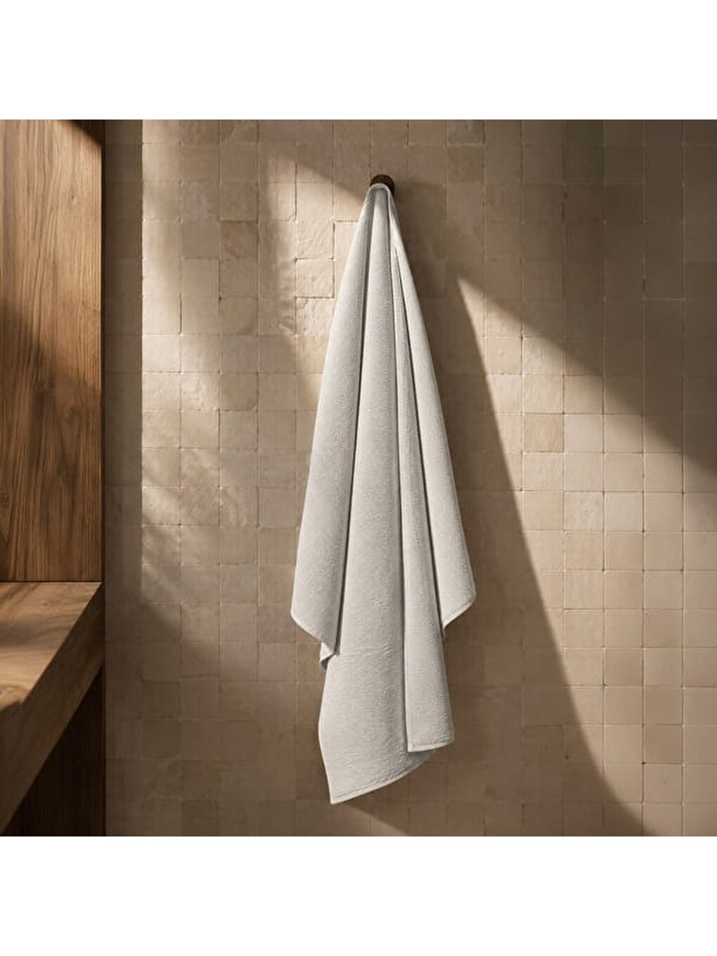 Soft Bame Banyo Havlusu - Ekru - 90x150 cm
