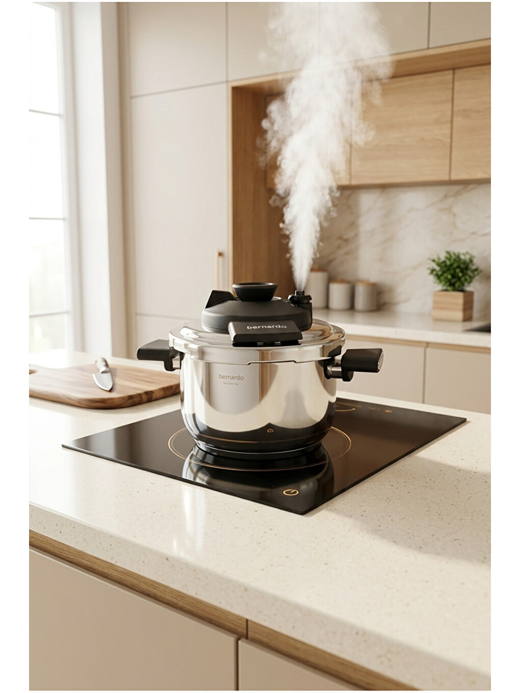 Gri Smart Cook 2'li 4-6l İndüksiyon Tabanlı Düdüklü Tencere Seti Siyah-4