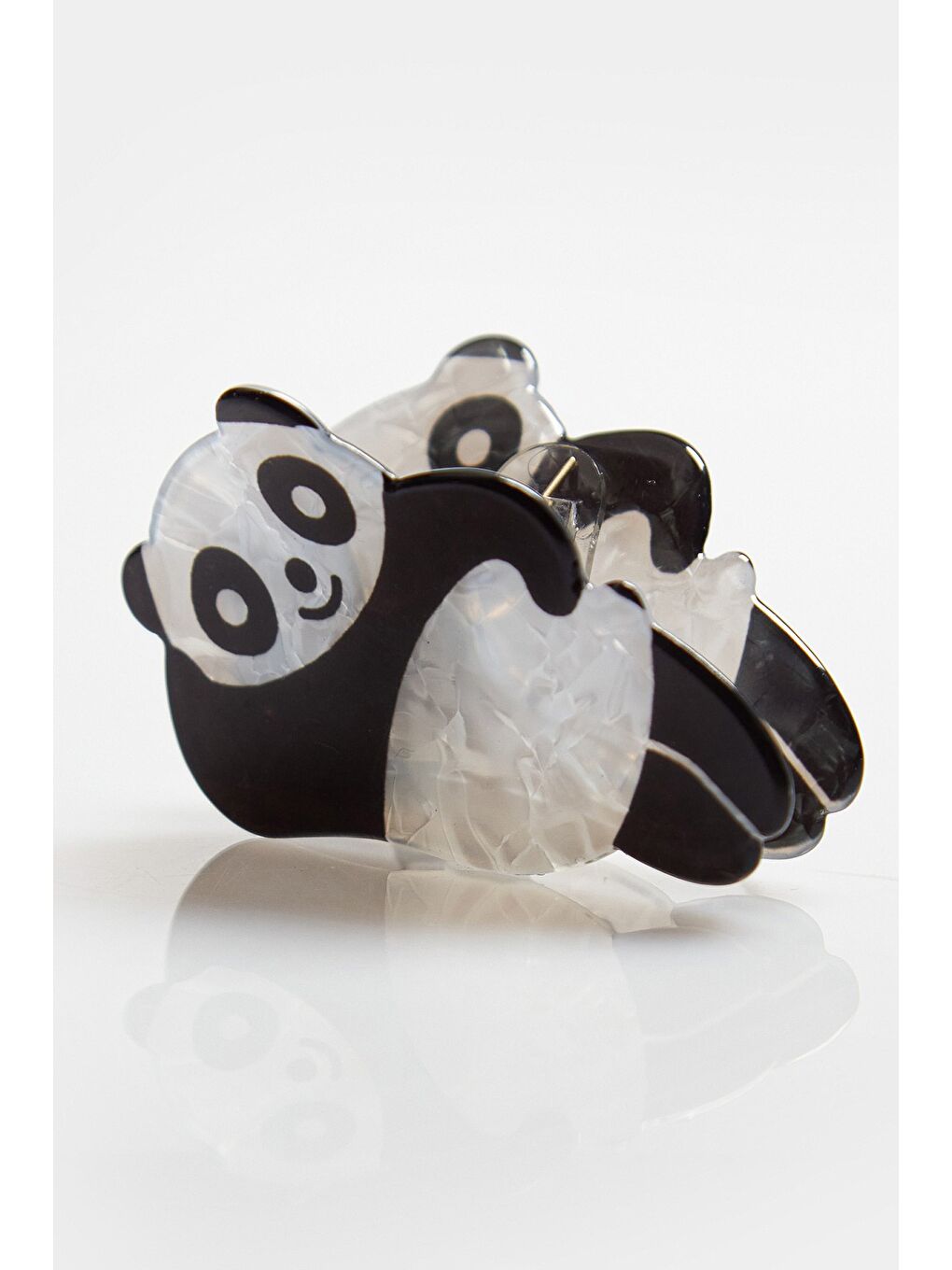 Siyah Panda Figürlü Kemik Mandal Toka