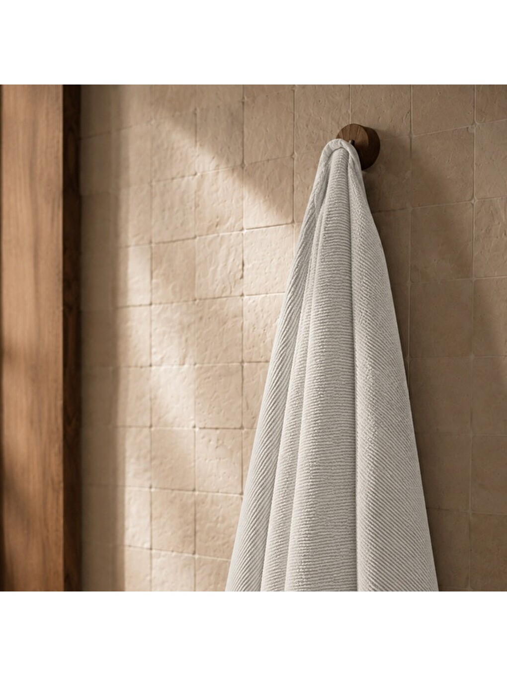 Soft Bame Banyo Havlusu - Ekru - 90x150 cm-5