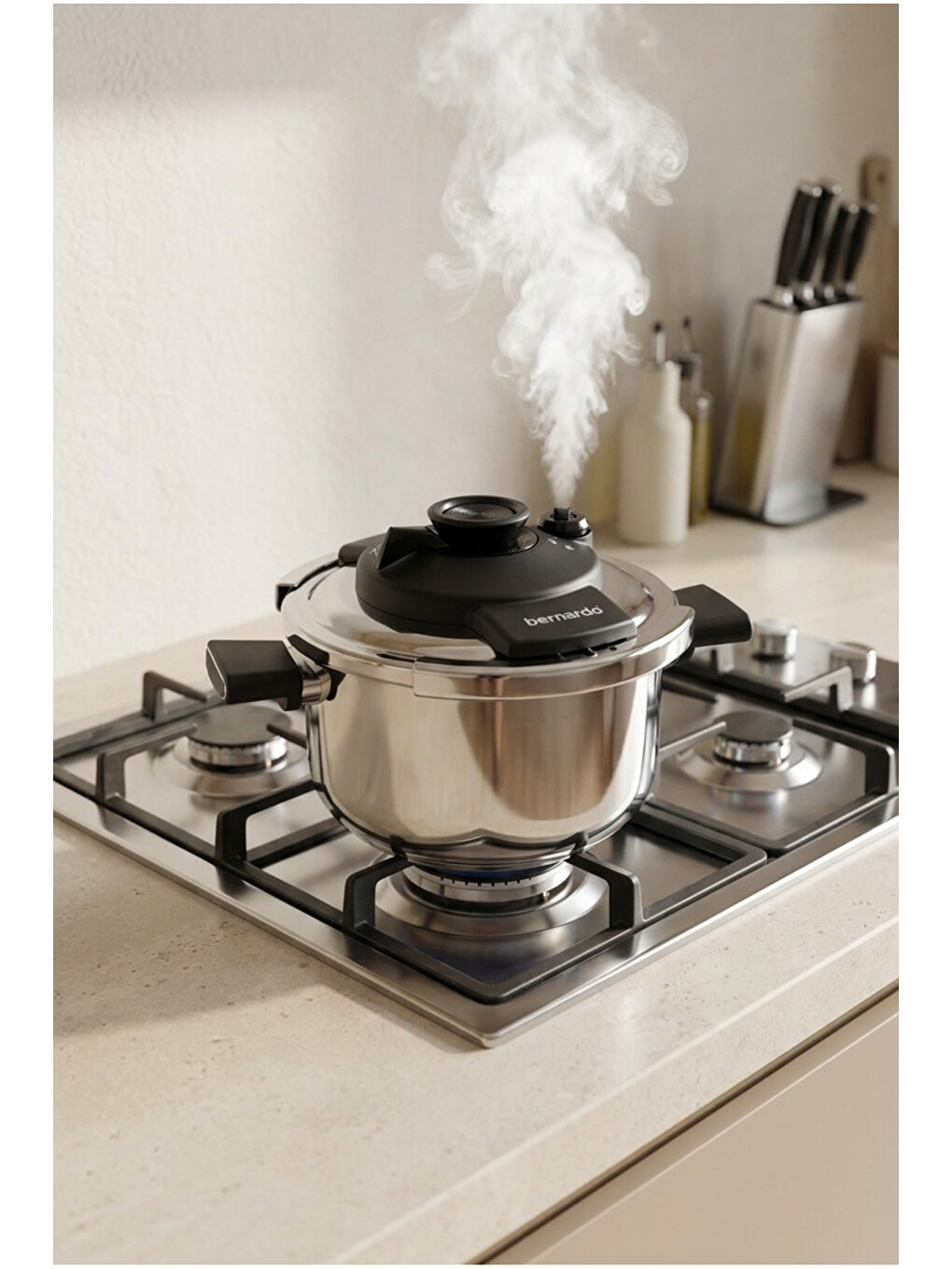 Gri Smart Cook 2'li 4-6l İndüksiyon Tabanlı Düdüklü Tencere Seti Siyah-6