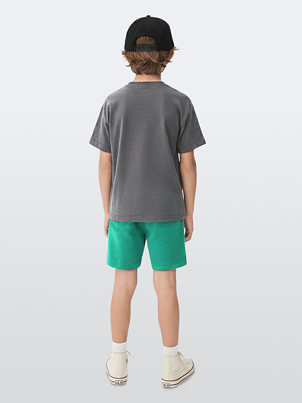 Yeşil Dino Spray Erkek Çocuk T-shirt Şort Takım-3