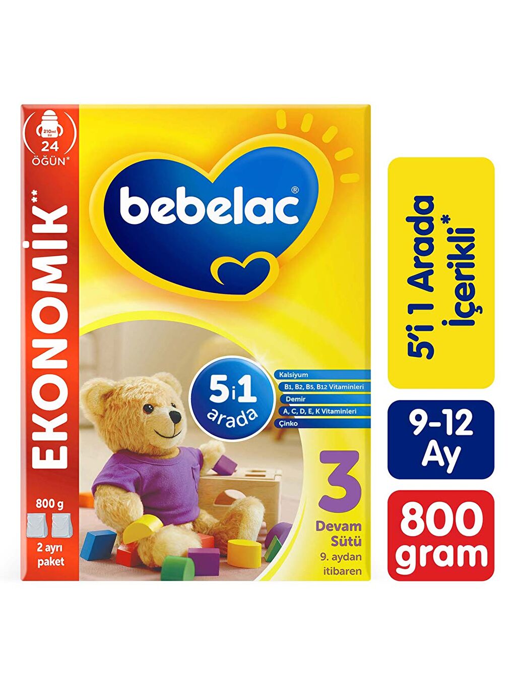 3 Devam Sütü 9-12 Ay 800 Gr