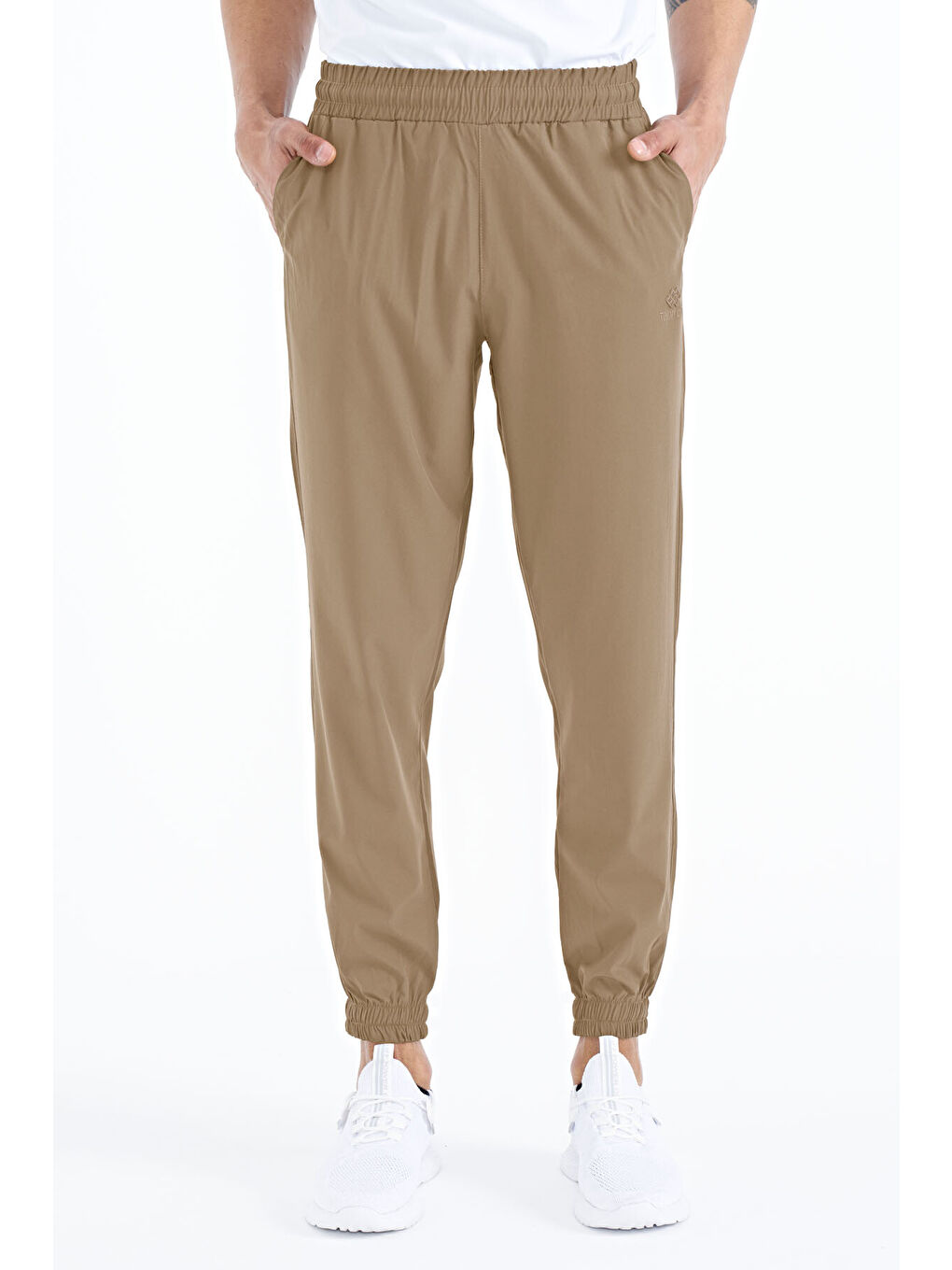 Bej Erkek Basic Cepli Bağcıklı Rahat Form Lastik Paça Eşofman Altı - 84826-1