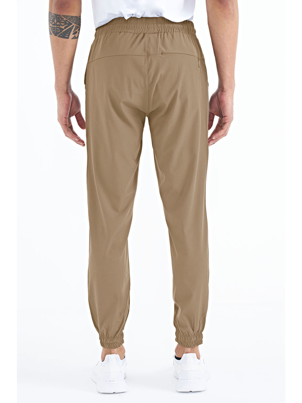 Bej Erkek Basic Cepli Bağcıklı Rahat Form Lastik Paça Eşofman Altı - 84826-4