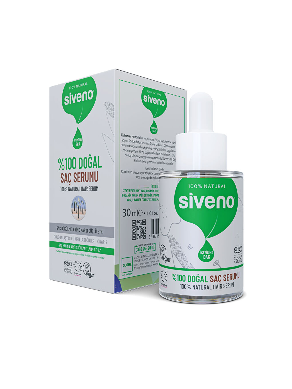 %100 Doğal Saç Bakım Serumu Biberiye Yağlı Dökülme Karşıtı Onarıcı 10 Mucizevi Yağ 30 ml-1